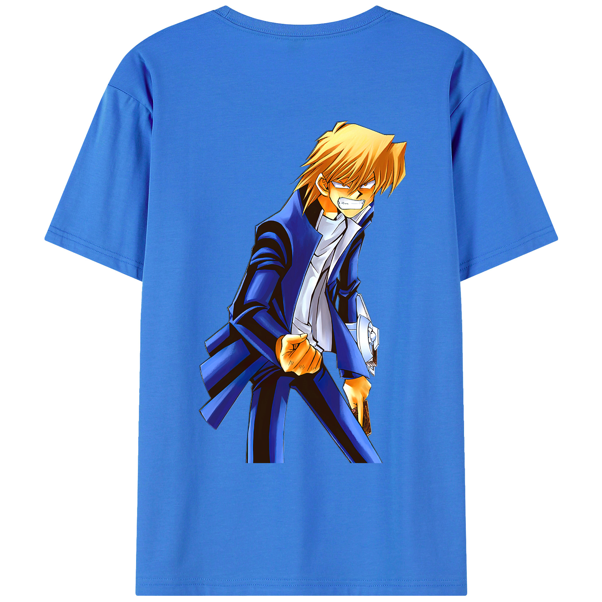 （画像用） 遊☆戯☆王 Yu-Gi-Oh! 綿100％ メンズ半袖Tシャツ（バックプリント） 通気性