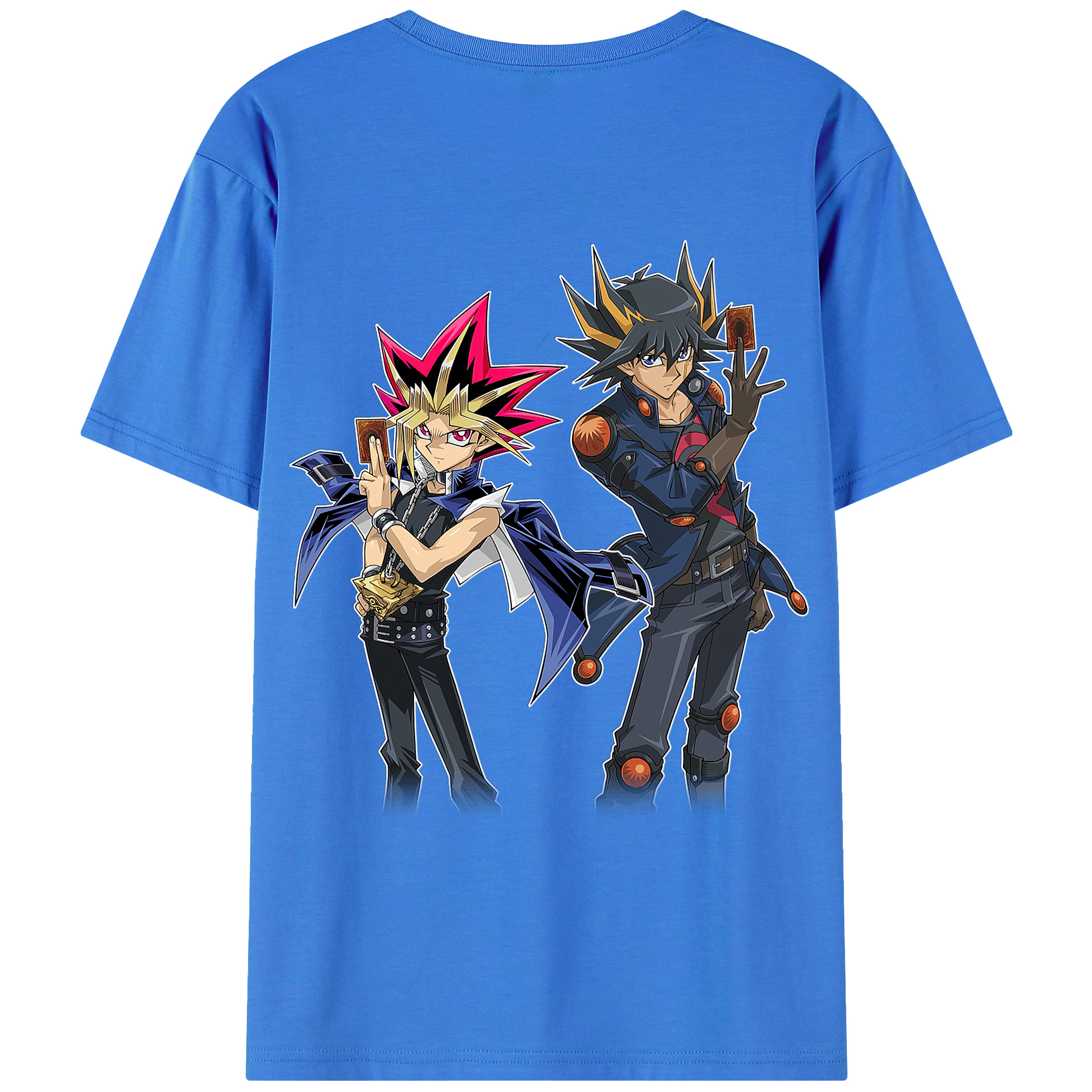 （画像用） 遊☆戯☆王 Yu-Gi-Oh! 綿100％ メンズ半袖Tシャツ（バックプリント） 通気性