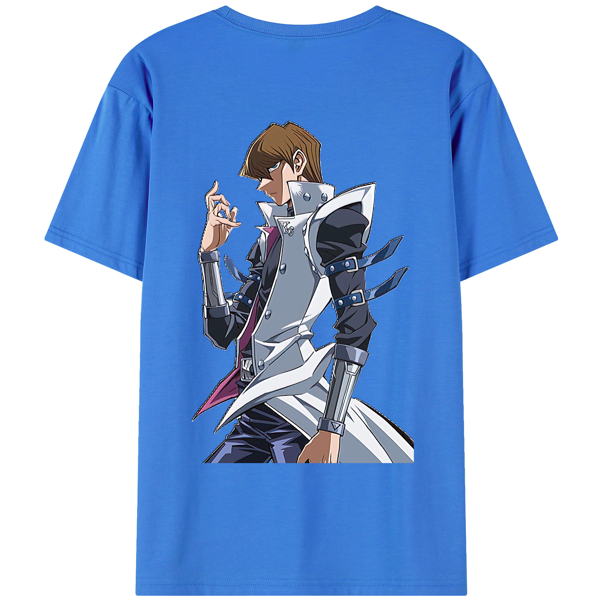 （画像用） 遊☆戯☆王 Yu-Gi-Oh! 綿100％ メンズ半袖Tシャツ（バックプリント） 通気性