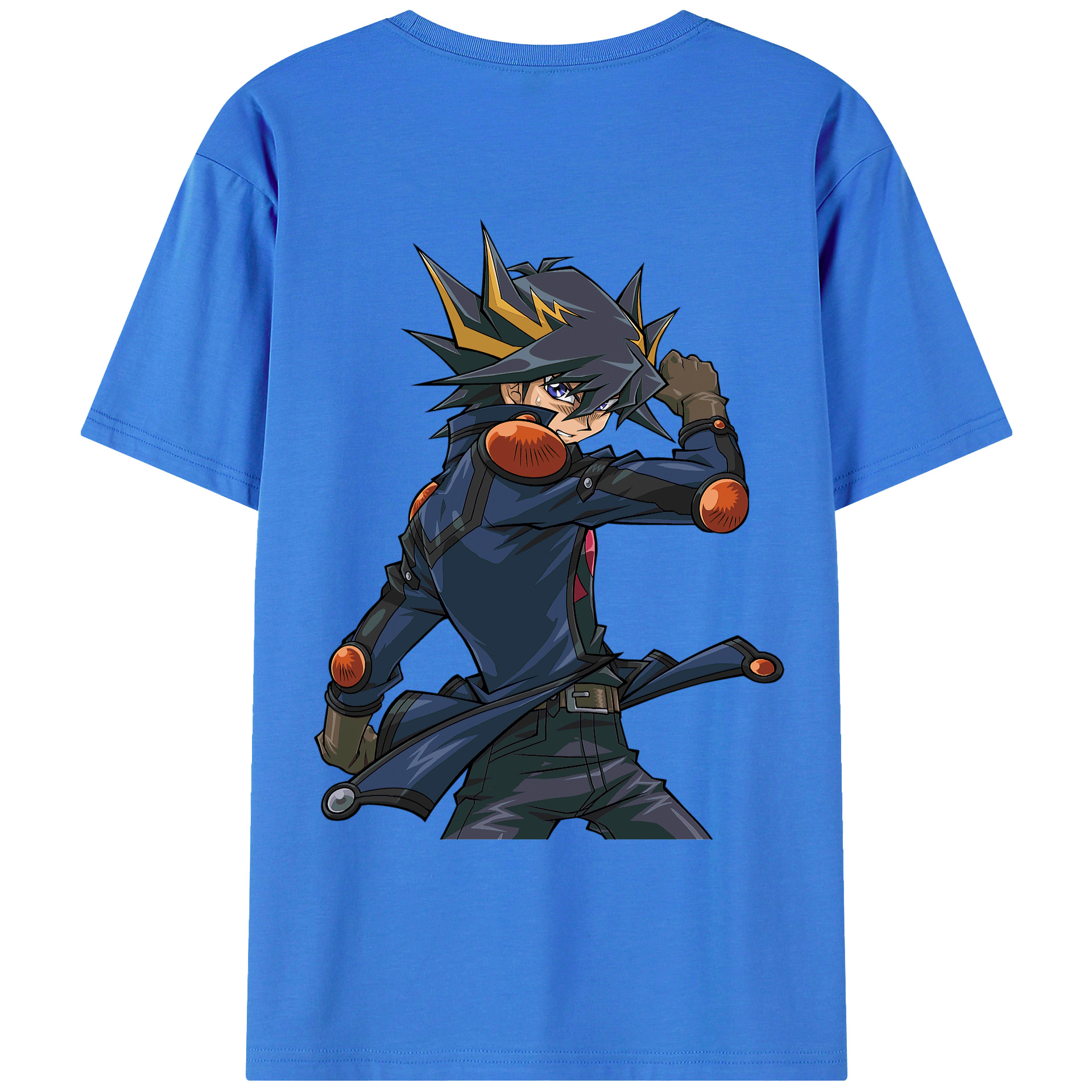 （画像用） 遊☆戯☆王 Yu-Gi-Oh! 綿100％ メンズ半袖Tシャツ（バックプリント） 通気性