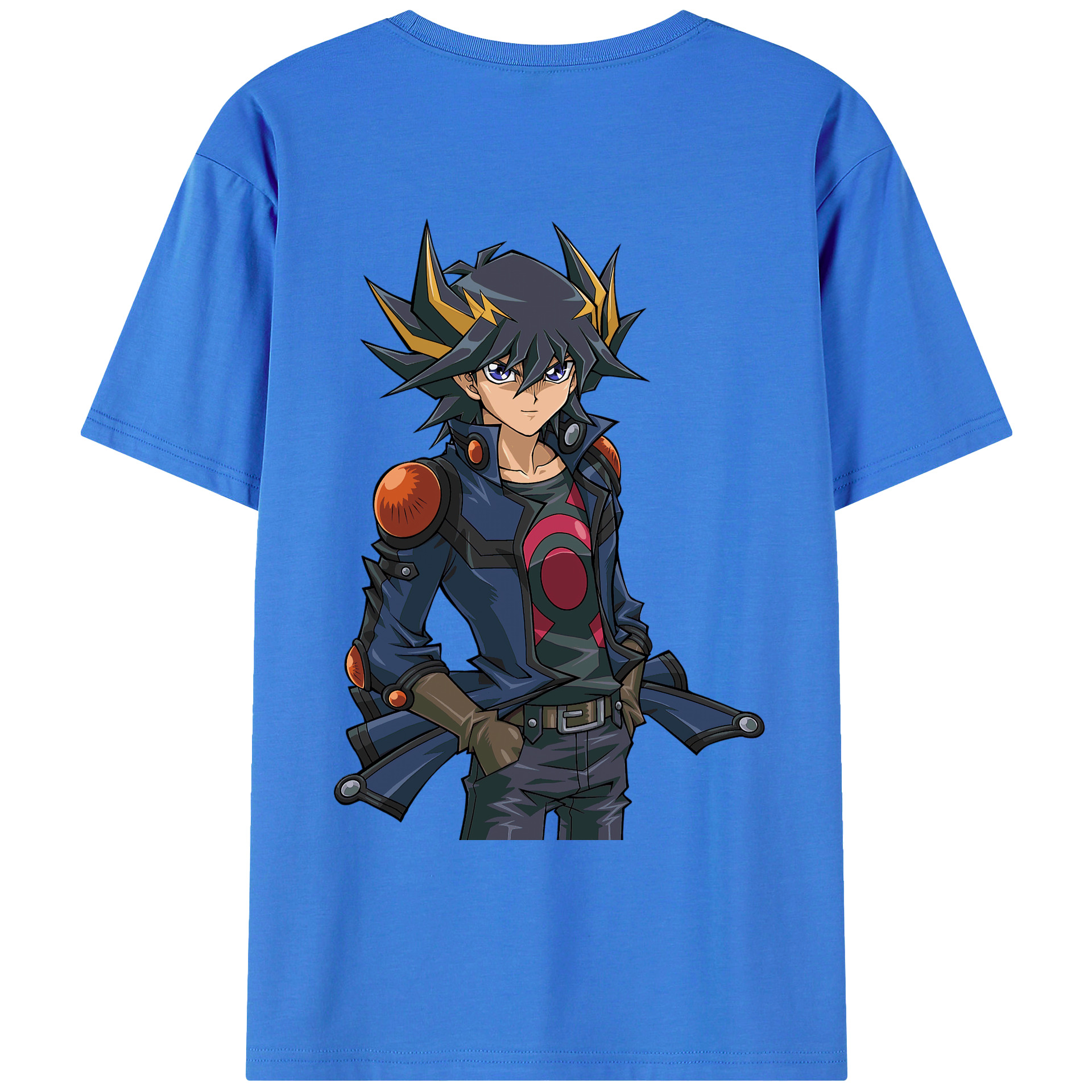 （画像用） 遊☆戯☆王 Yu-Gi-Oh! 綿100％ メンズ半袖Tシャツ（バックプリント） 通気性
