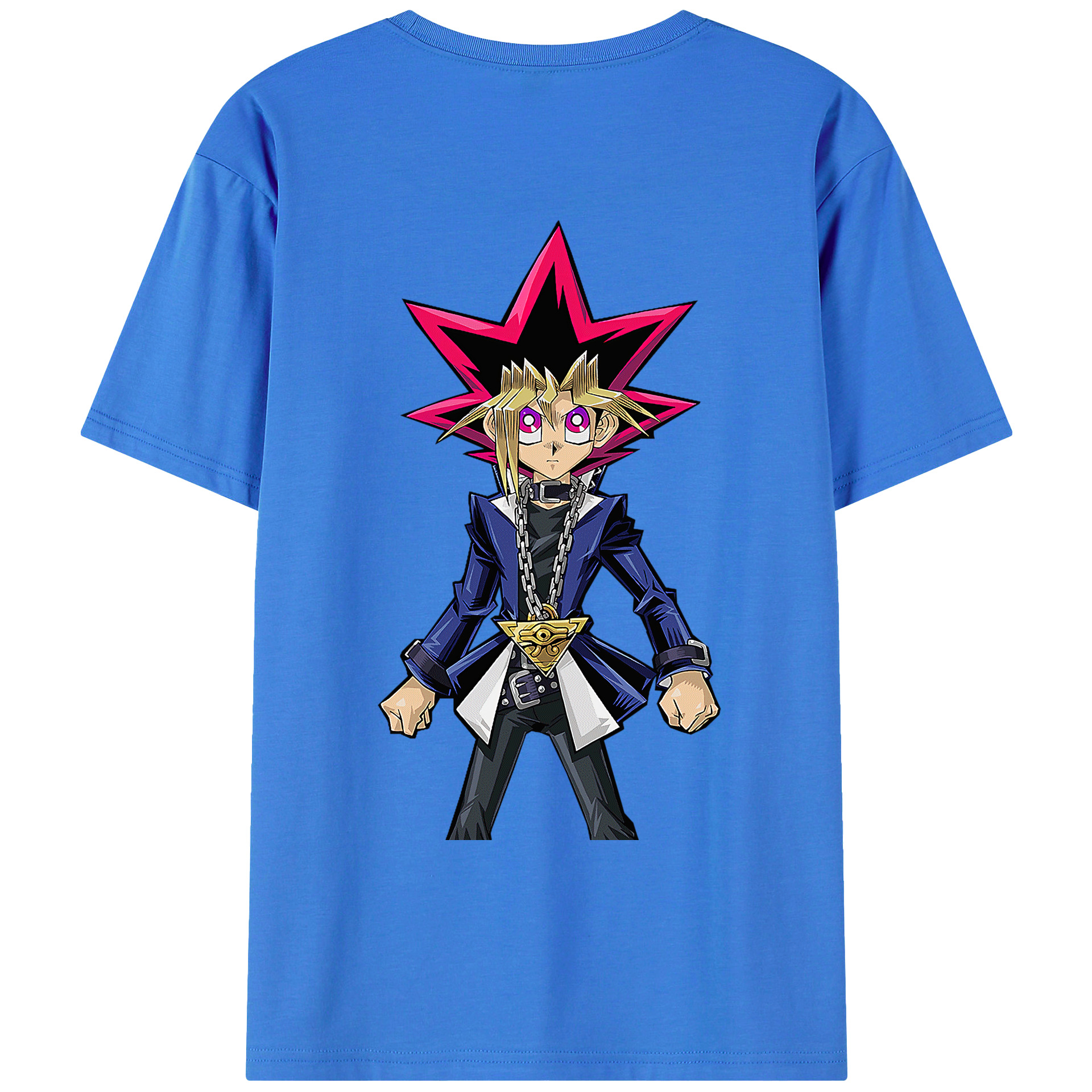（画像用） 遊☆戯☆王 Yu-Gi-Oh! 綿100％ メンズ半袖Tシャツ（バックプリント） 通気性