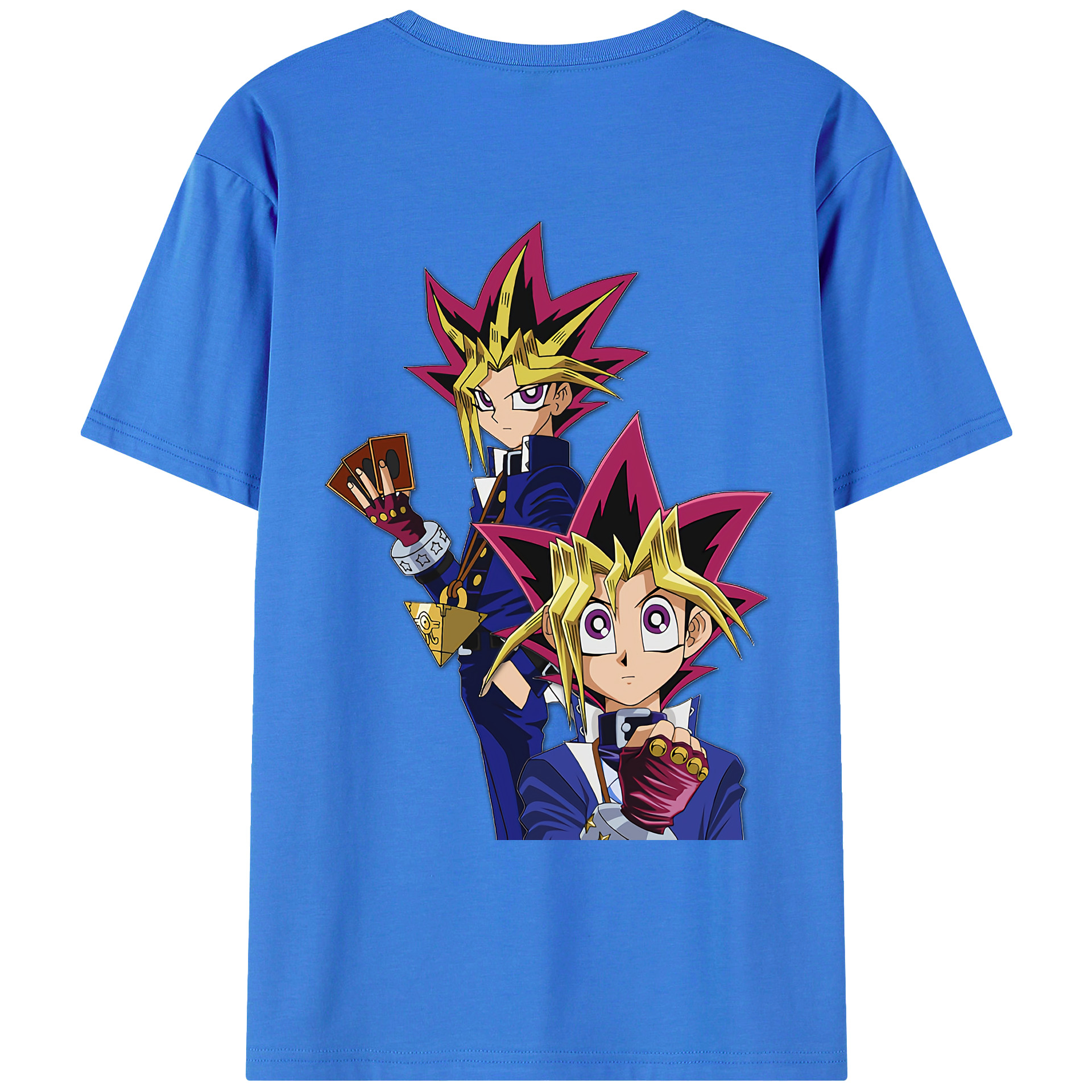 （画像用） 遊☆戯☆王 Yu-Gi-Oh! 綿100％ メンズ半袖Tシャツ（バックプリント） 通気性