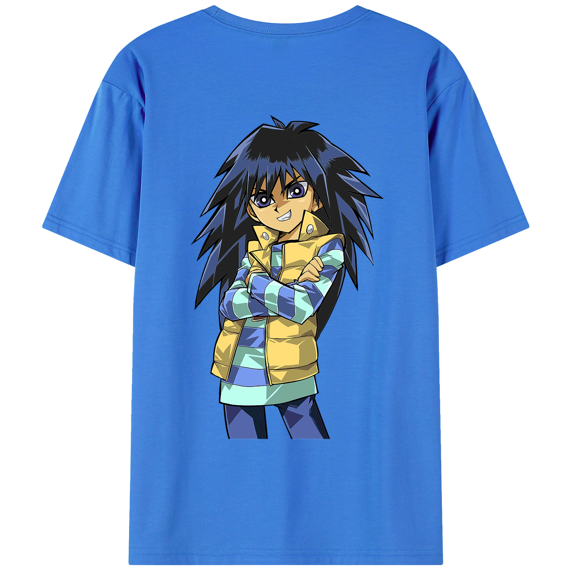 （画像用） 遊☆戯☆王 Yu-Gi-Oh! 綿100％ メンズ半袖Tシャツ（バックプリント） 通気性