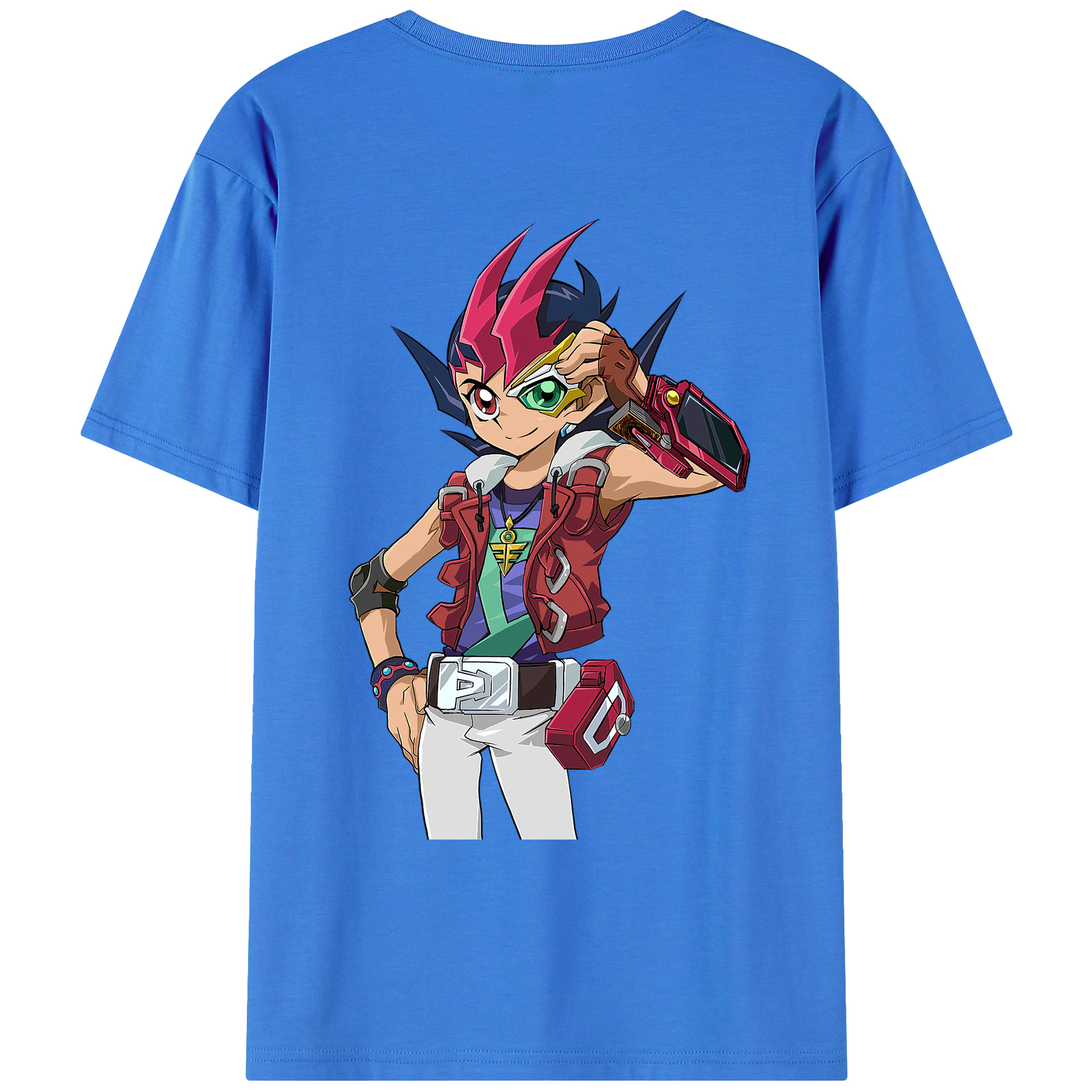 （画像用） 遊☆戯☆王 Yu-Gi-Oh! 綿100％ メンズ半袖Tシャツ（バックプリント） 通気性