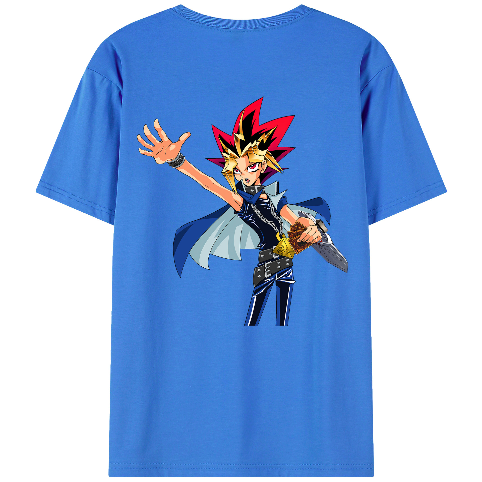 （画像用） 遊☆戯☆王 Yu-Gi-Oh! 綿100％ メンズ半袖Tシャツ（バックプリント） 通気性