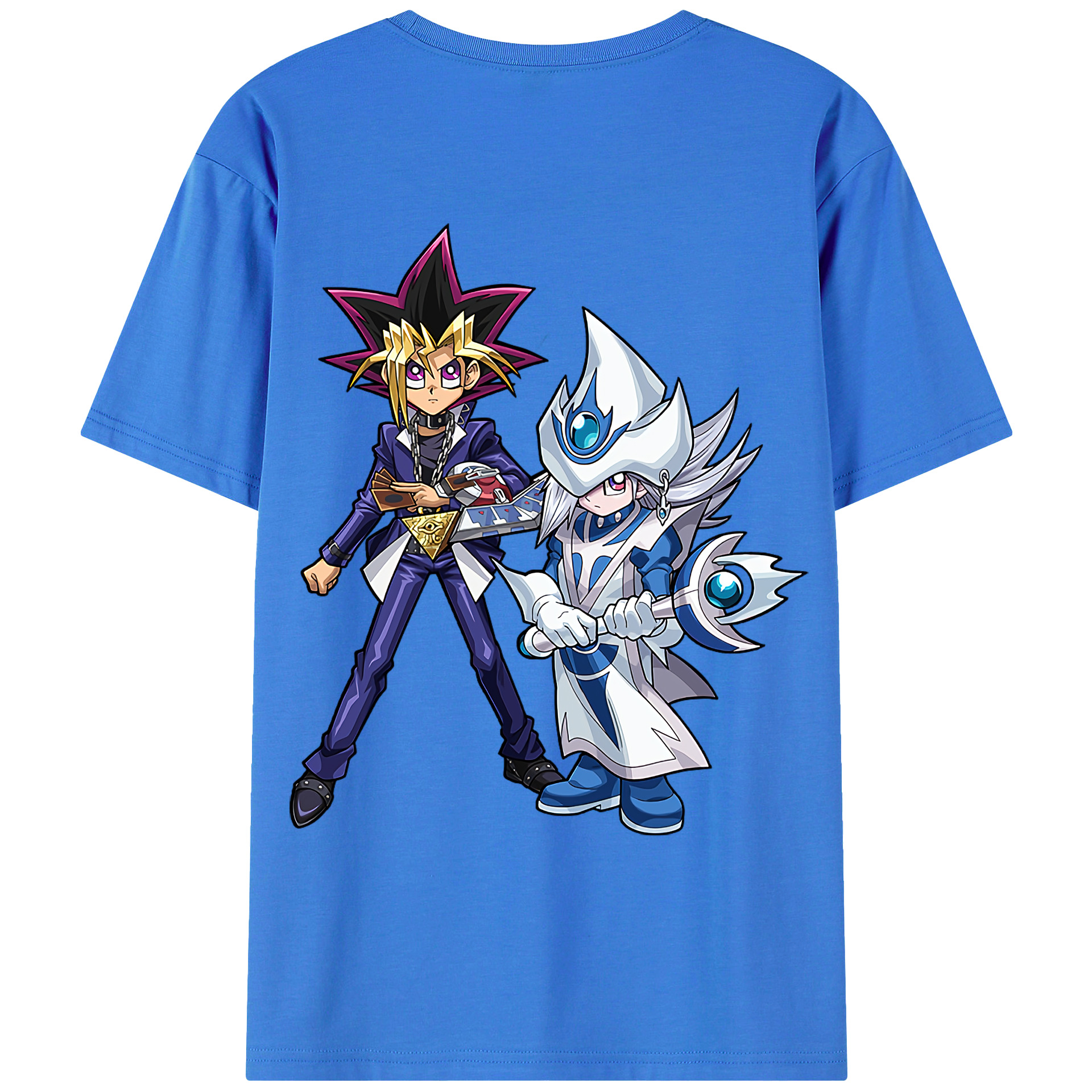 （画像用） 遊☆戯☆王 Yu-Gi-Oh! 綿100％ メンズ半袖Tシャツ（バックプリント） 通気性