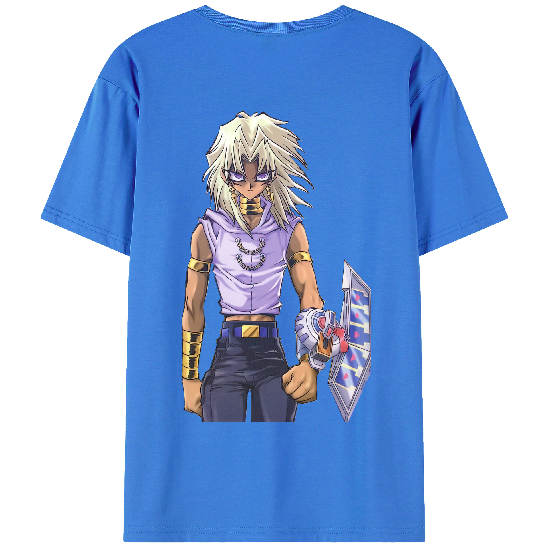 （画像用） 遊☆戯☆王 Yu-Gi-Oh! 綿100％ メンズ半袖Tシャツ（バックプリント） 通気性