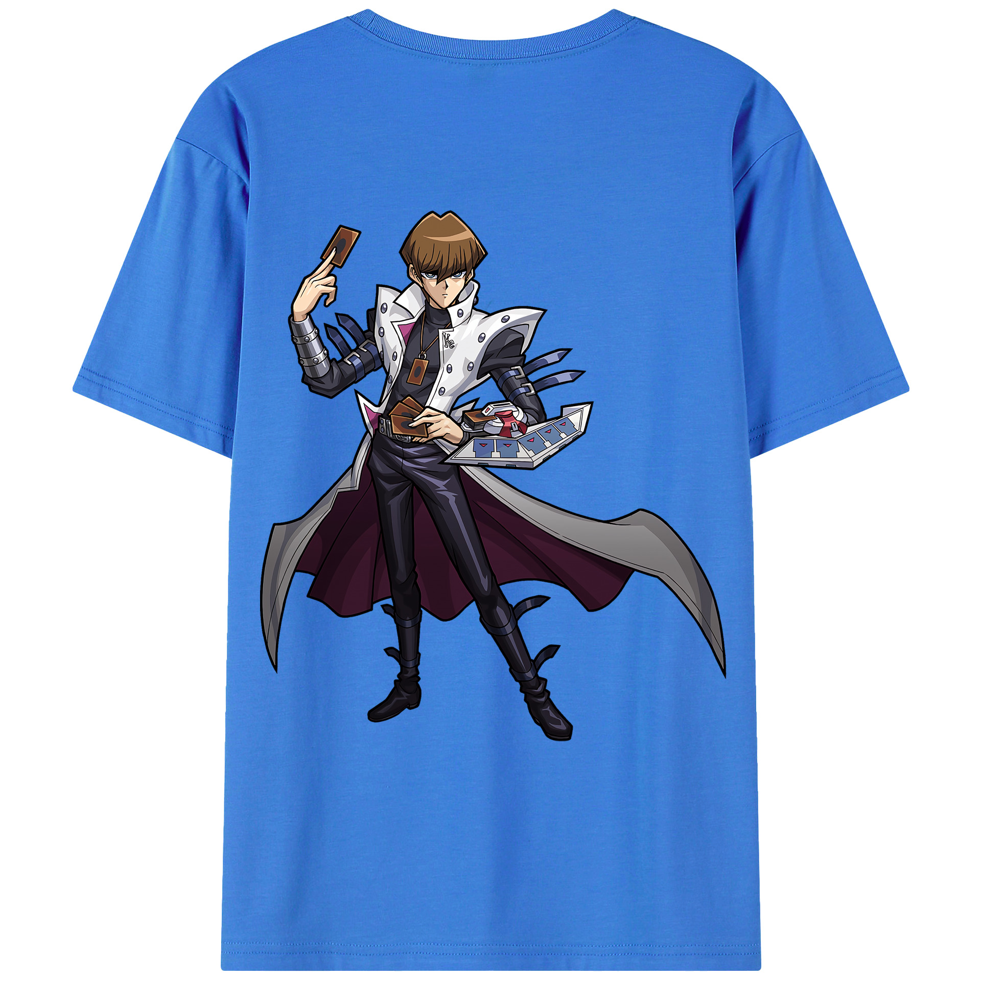 （画像用） 遊☆戯☆王 Yu-Gi-Oh! 綿100％ メンズ半袖Tシャツ（バックプリント） 通気性