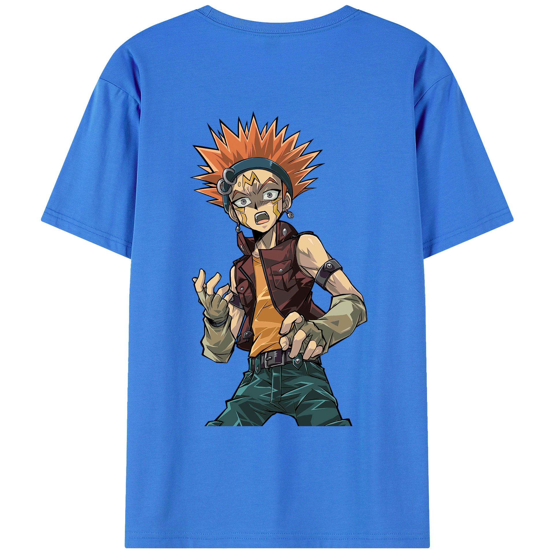 （画像用） 遊☆戯☆王 Yu-Gi-Oh! 綿100％ メンズ半袖Tシャツ（バックプリント） 通気性