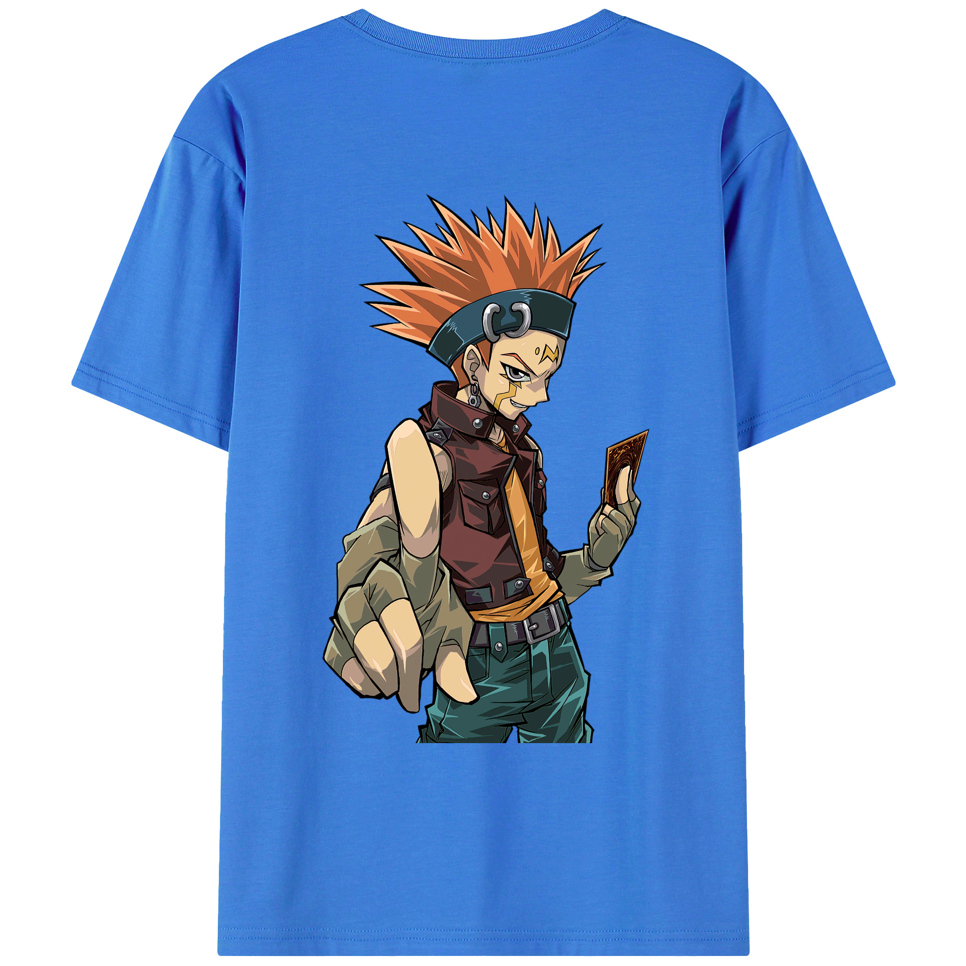 （画像用） 遊☆戯☆王 Yu-Gi-Oh! 綿100％ メンズ半袖Tシャツ（バックプリント） 通気性