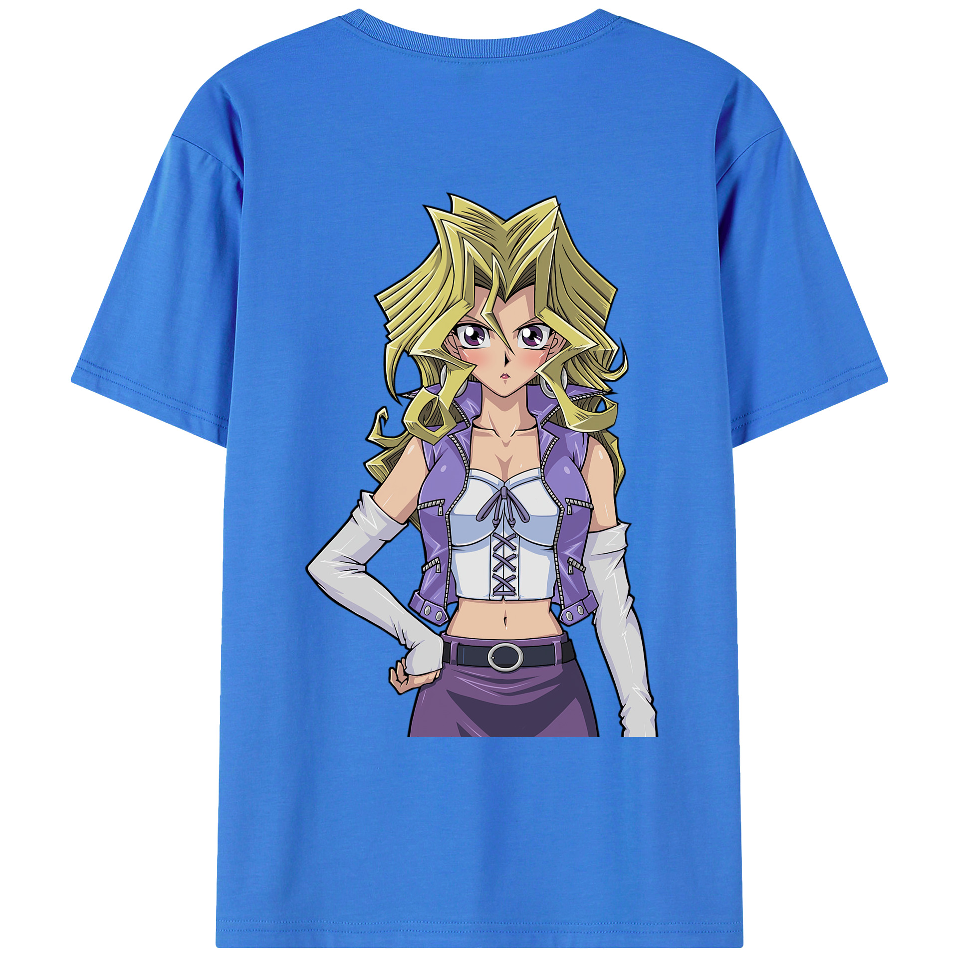 （画像用） 遊☆戯☆王 Yu-Gi-Oh! 綿100％ メンズ半袖Tシャツ（バックプリント） 通気性