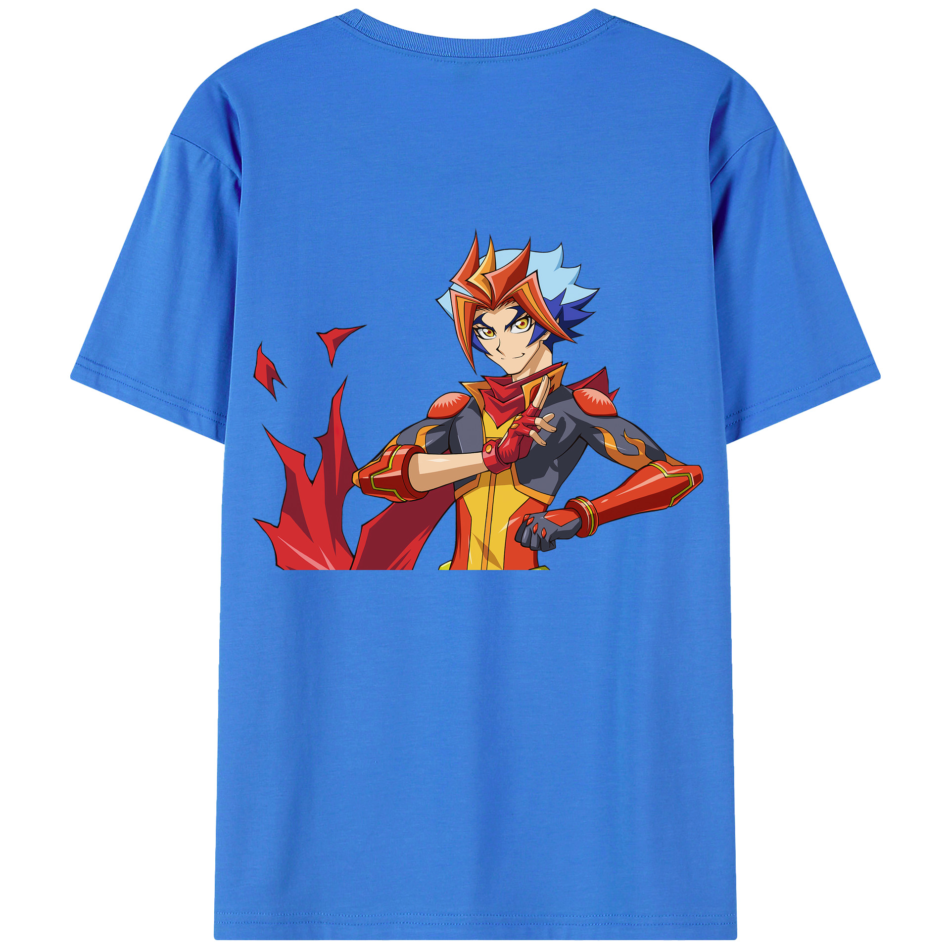 （画像用） 遊☆戯☆王 Yu-Gi-Oh! 綿100％ メンズ半袖Tシャツ（バックプリント） 通気性