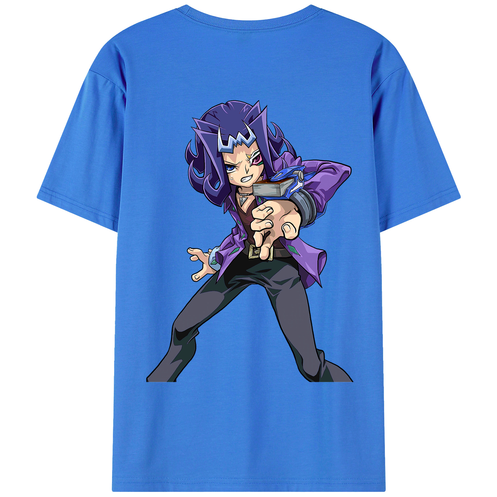 （画像用） 遊☆戯☆王 Yu-Gi-Oh! 綿100％ メンズ半袖Tシャツ（バックプリント） 通気性