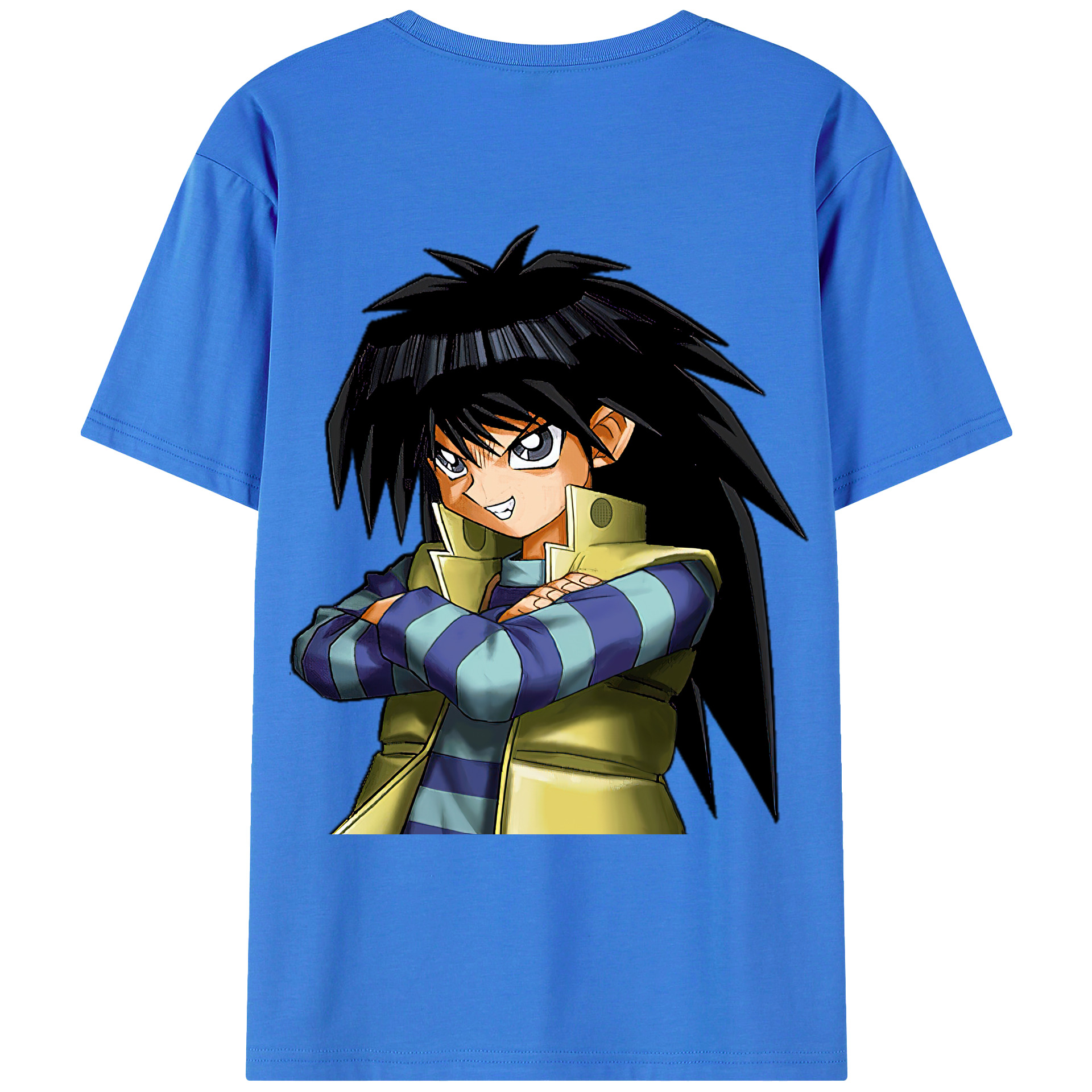 （画像用） 遊☆戯☆王 Yu-Gi-Oh! 綿100％ メンズ半袖Tシャツ（バックプリント） 通気性