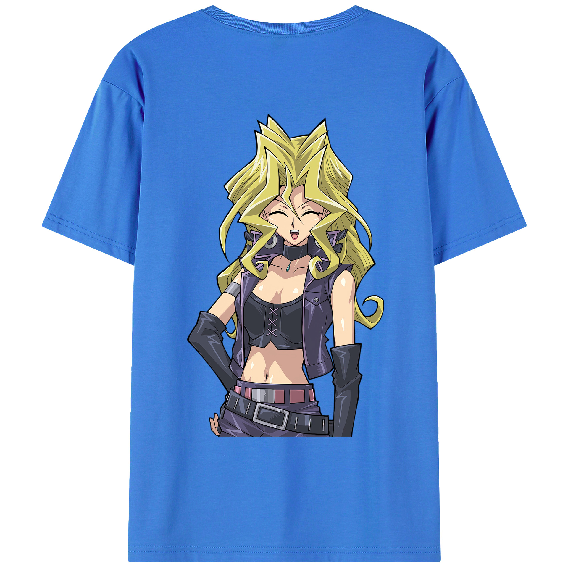 （画像用） 遊☆戯☆王 Yu-Gi-Oh! 綿100％ メンズ半袖Tシャツ（バックプリント） 通気性