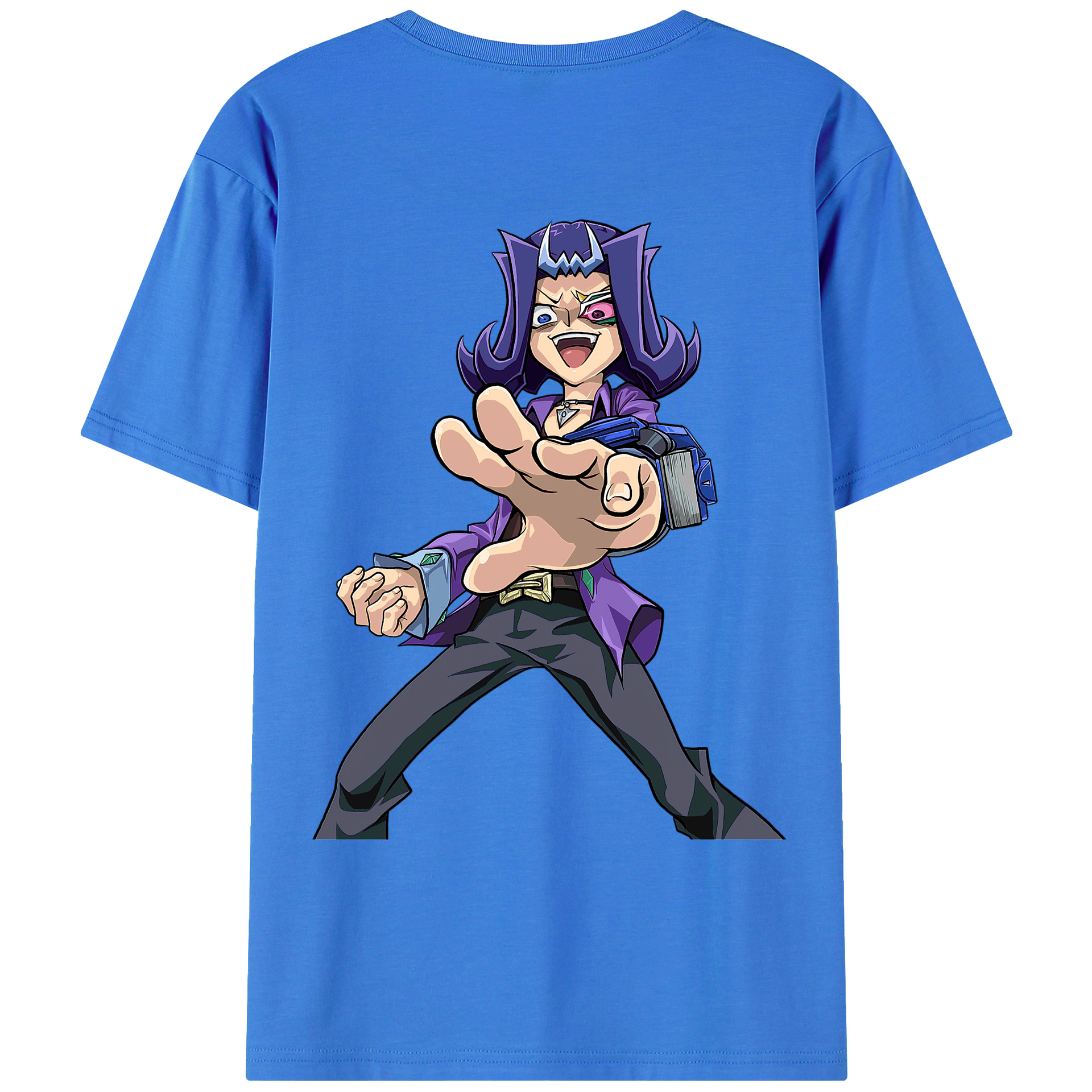 （画像用） 遊☆戯☆王 Yu-Gi-Oh! 綿100％ メンズ半袖Tシャツ（バックプリント） 通気性