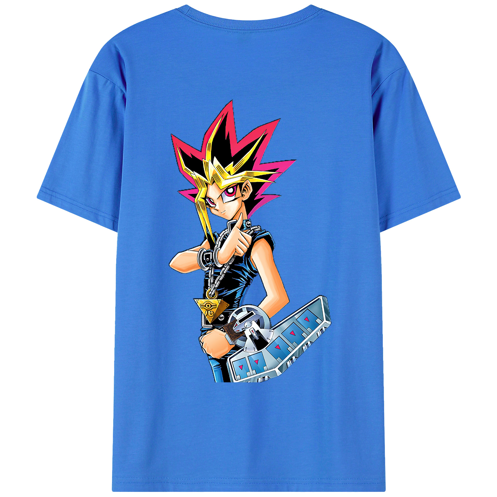 （画像用） 遊☆戯☆王 Yu-Gi-Oh! 綿100％ メンズ半袖Tシャツ（バックプリント） 通気性