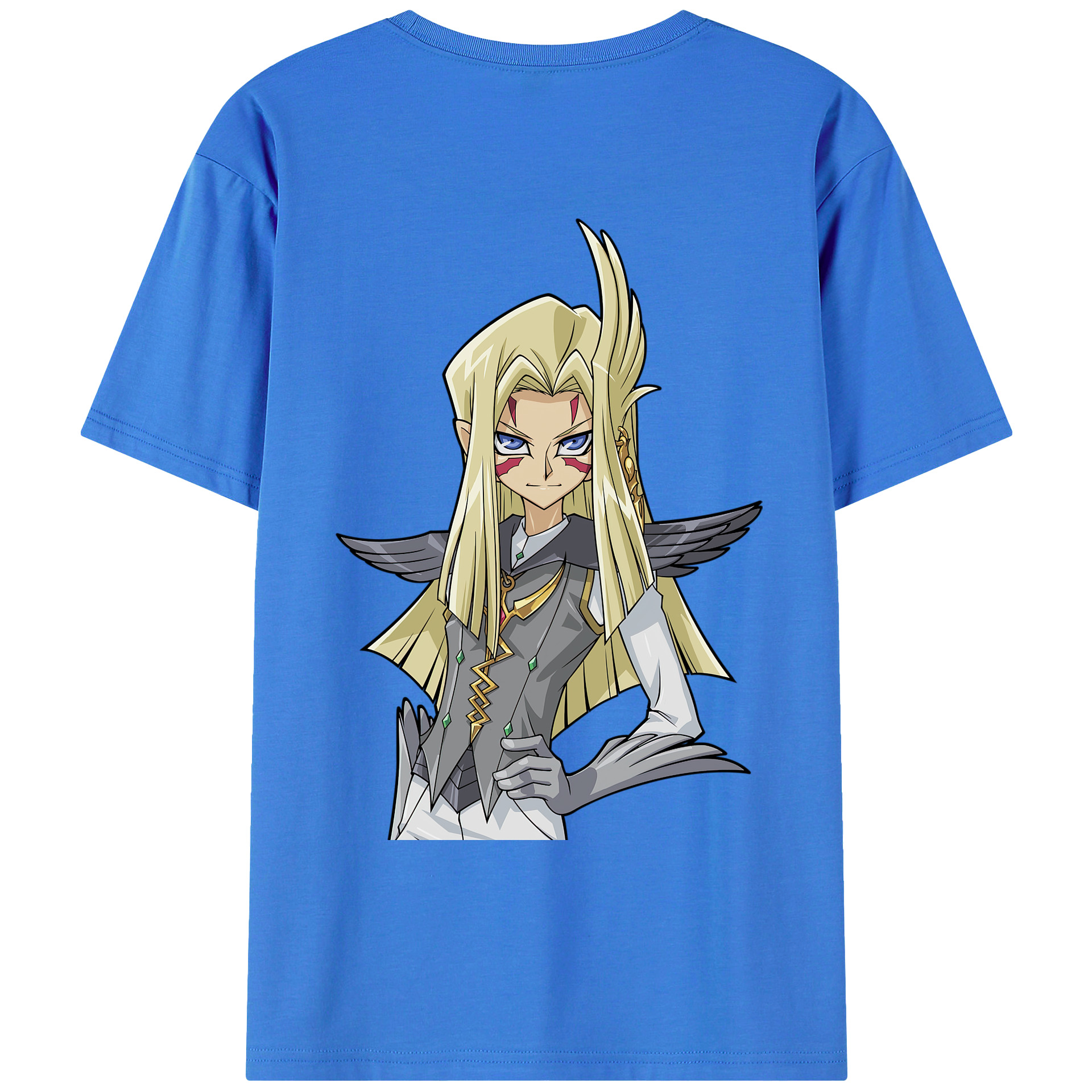 （画像用） 遊☆戯☆王 Yu-Gi-Oh! 綿100％ メンズ半袖Tシャツ（バックプリント） 通気性