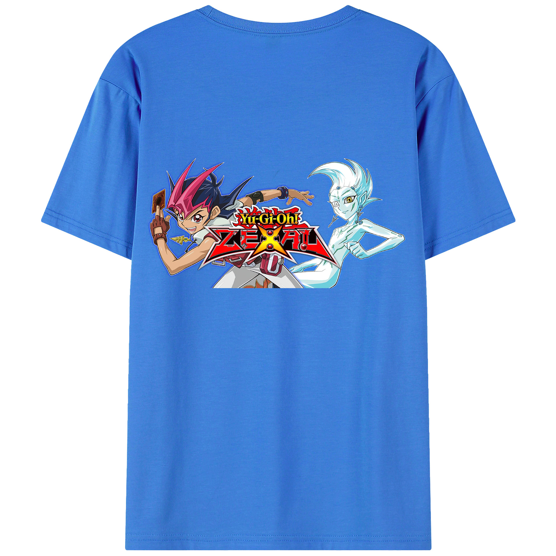 （画像用） 遊☆戯☆王 Yu-Gi-Oh! 綿100％ メンズ半袖Tシャツ（バックプリント） 通気性