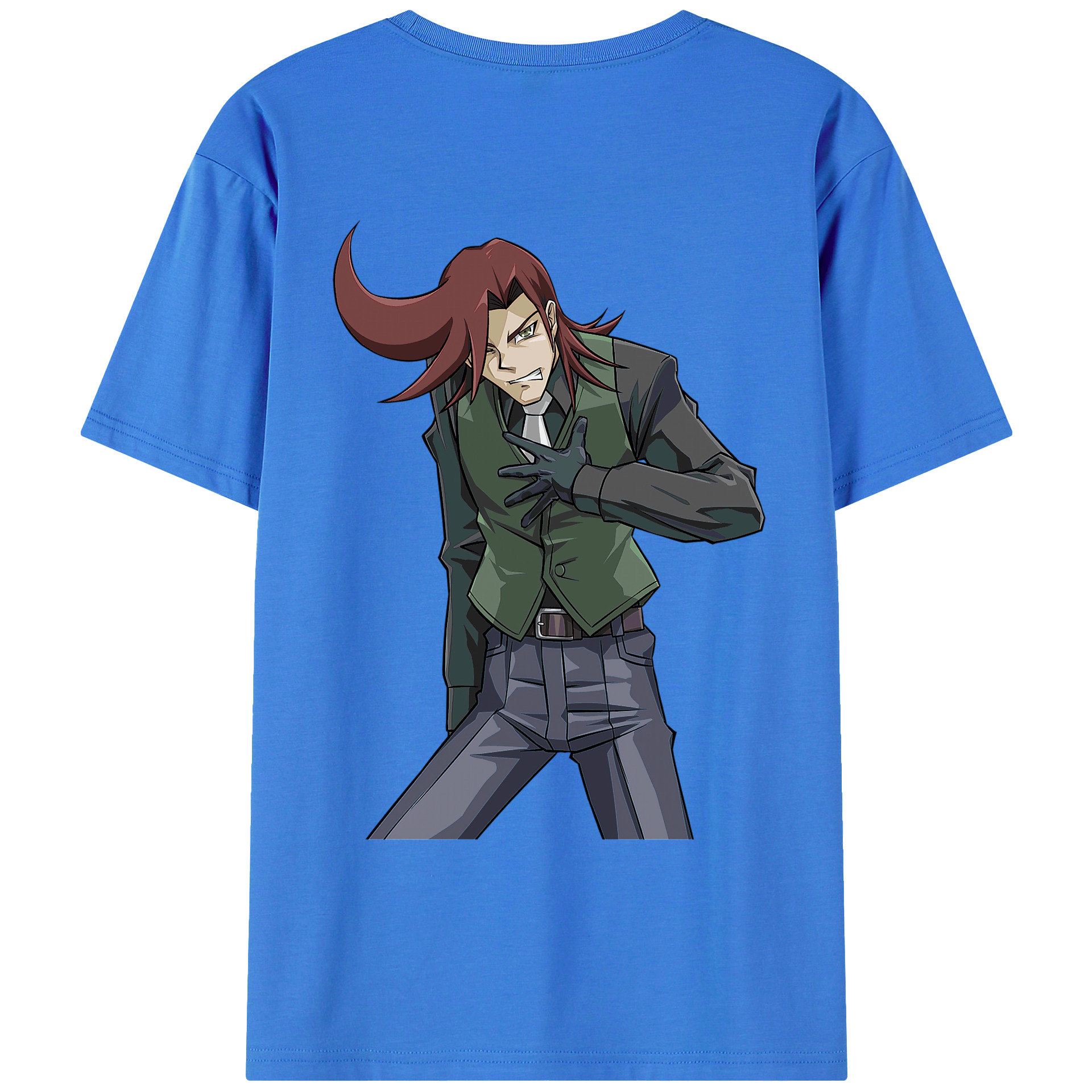 （画像用） 遊☆戯☆王 Yu-Gi-Oh! 綿100％ メンズ半袖Tシャツ（バックプリント） 通気性
