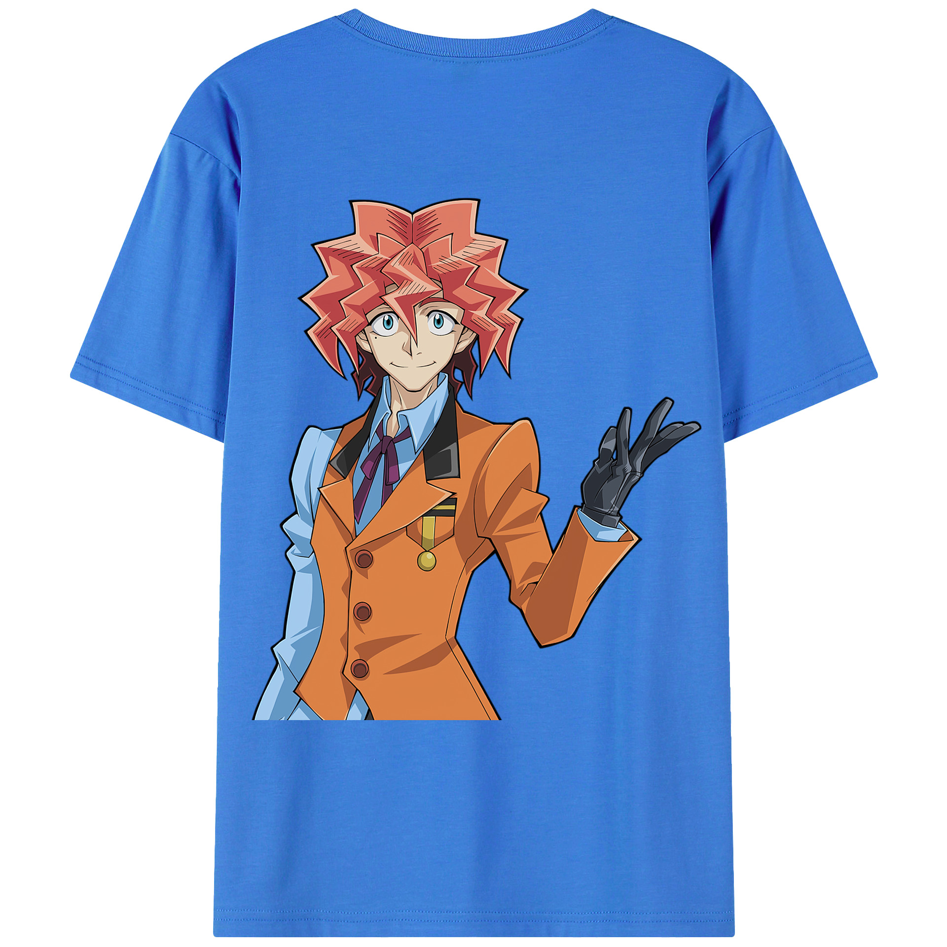 （画像用） 遊☆戯☆王 Yu-Gi-Oh! 綿100％ メンズ半袖Tシャツ（バックプリント） 通気性