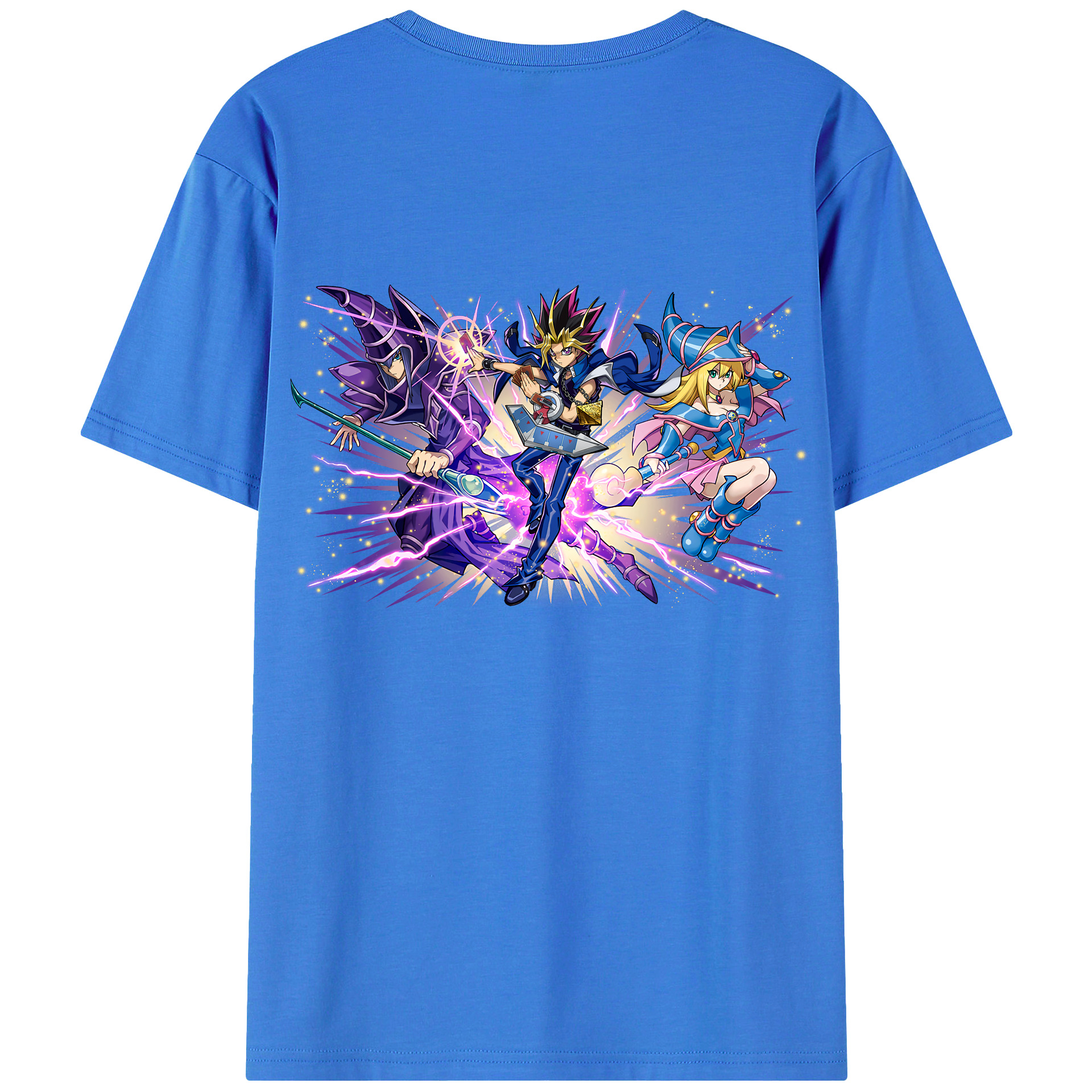 （画像用） 遊☆戯☆王 Yu-Gi-Oh! 綿100％ メンズ半袖Tシャツ（バックプリント） 通気性