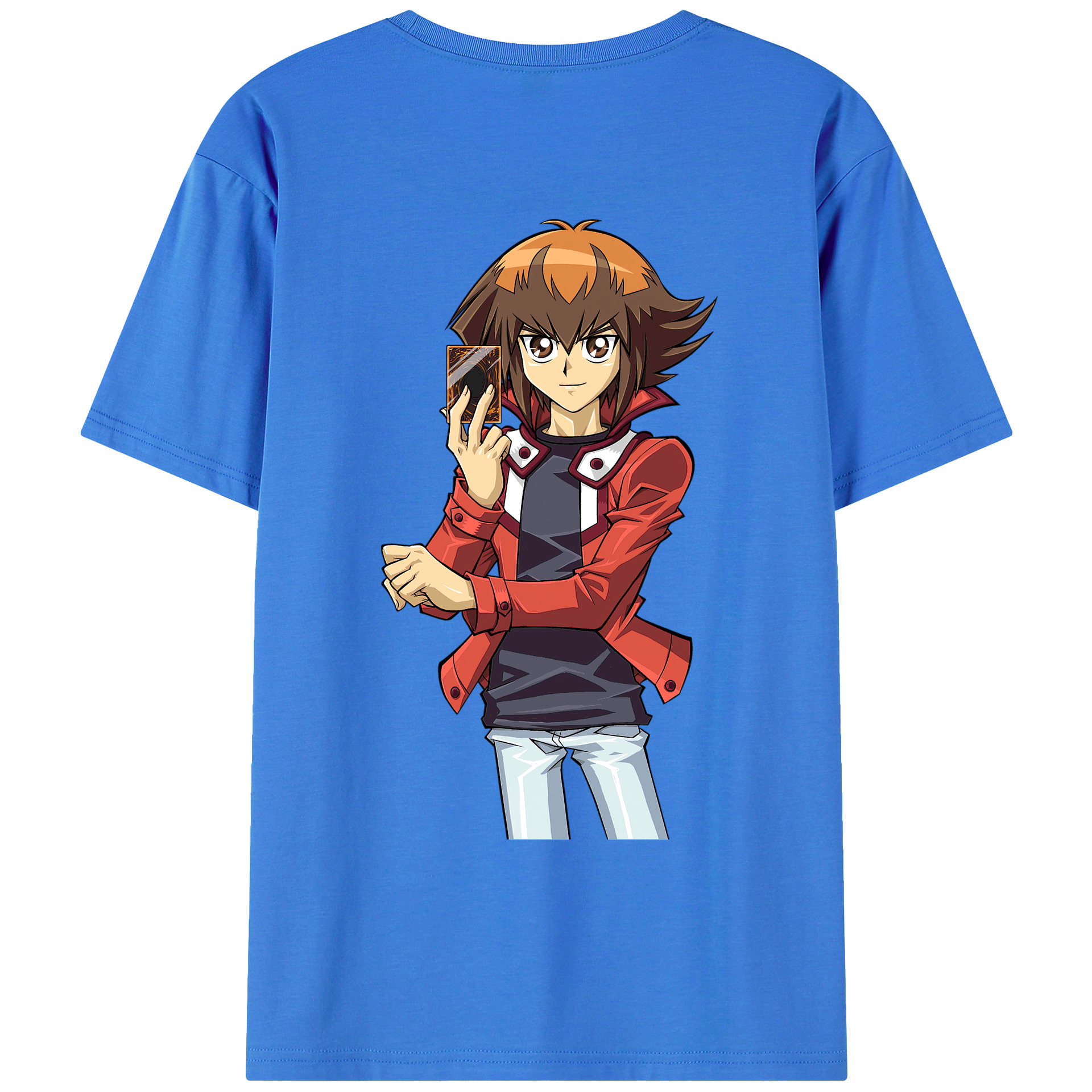 （画像用） 遊☆戯☆王 Yu-Gi-Oh! 綿100％ メンズ半袖Tシャツ（バックプリント） 通気性