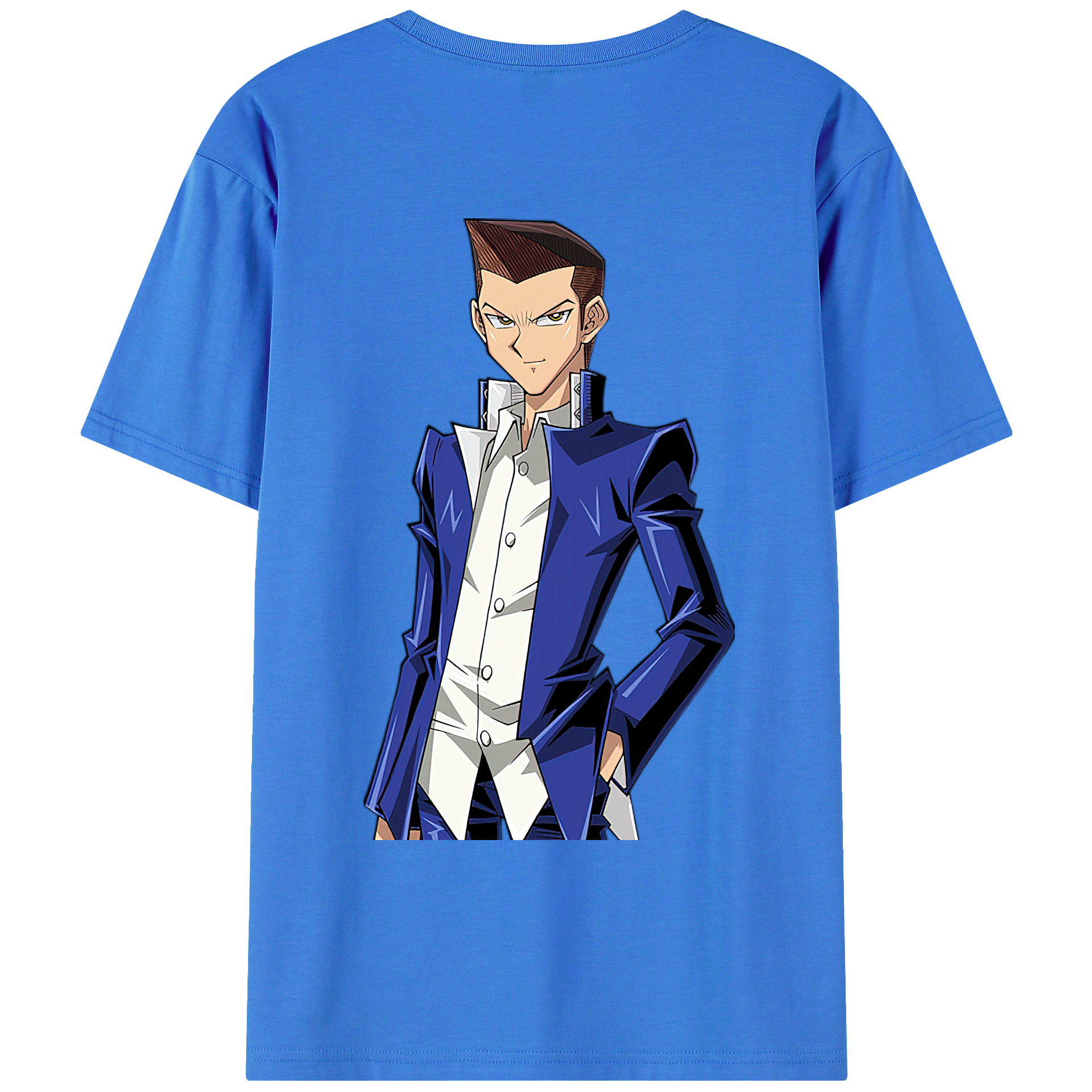 （画像用） 遊☆戯☆王 Yu-Gi-Oh! 綿100％ メンズ半袖Tシャツ（バックプリント） 通気性