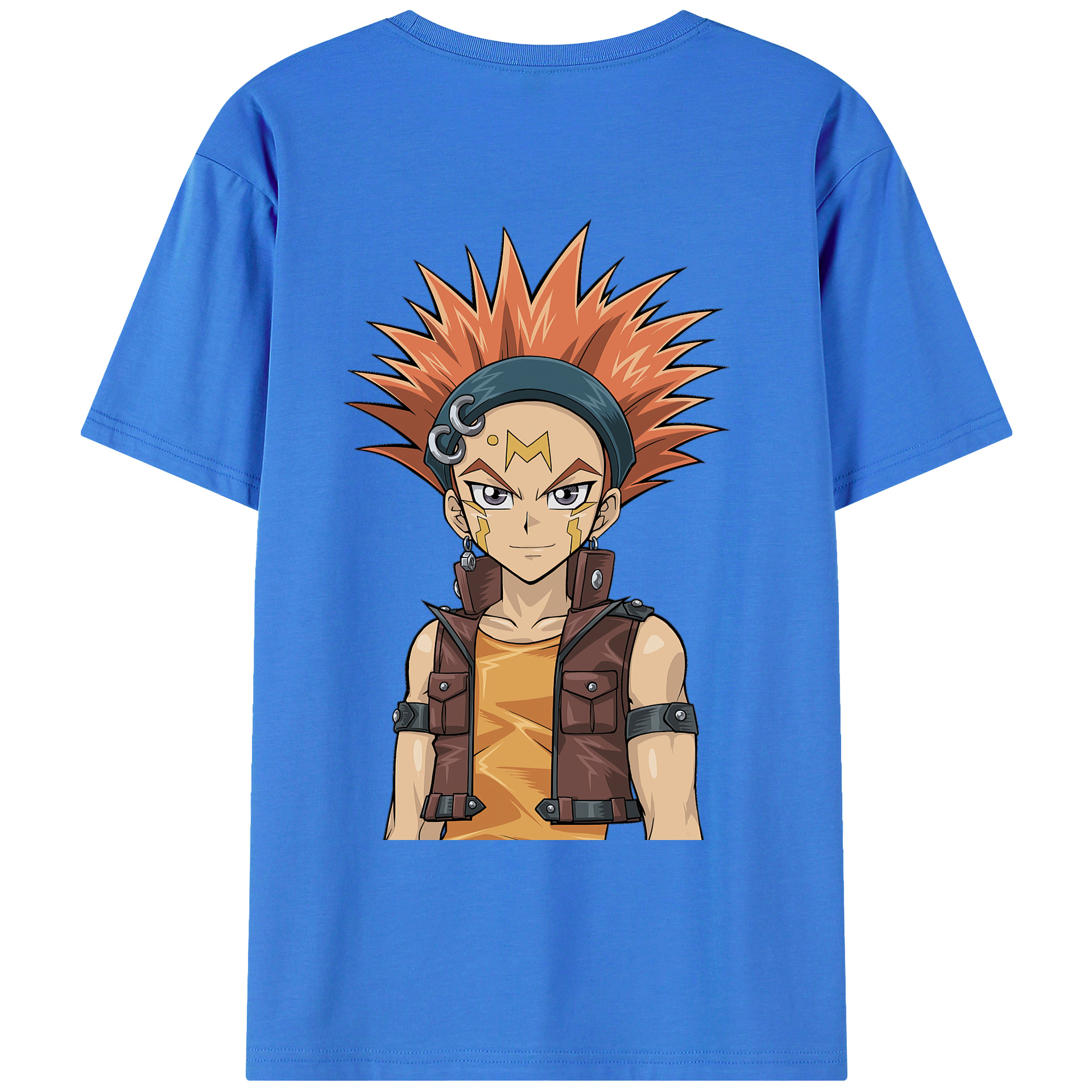 （画像用） 遊☆戯☆王 Yu-Gi-Oh! 綿100％ メンズ半袖Tシャツ（バックプリント） 通気性