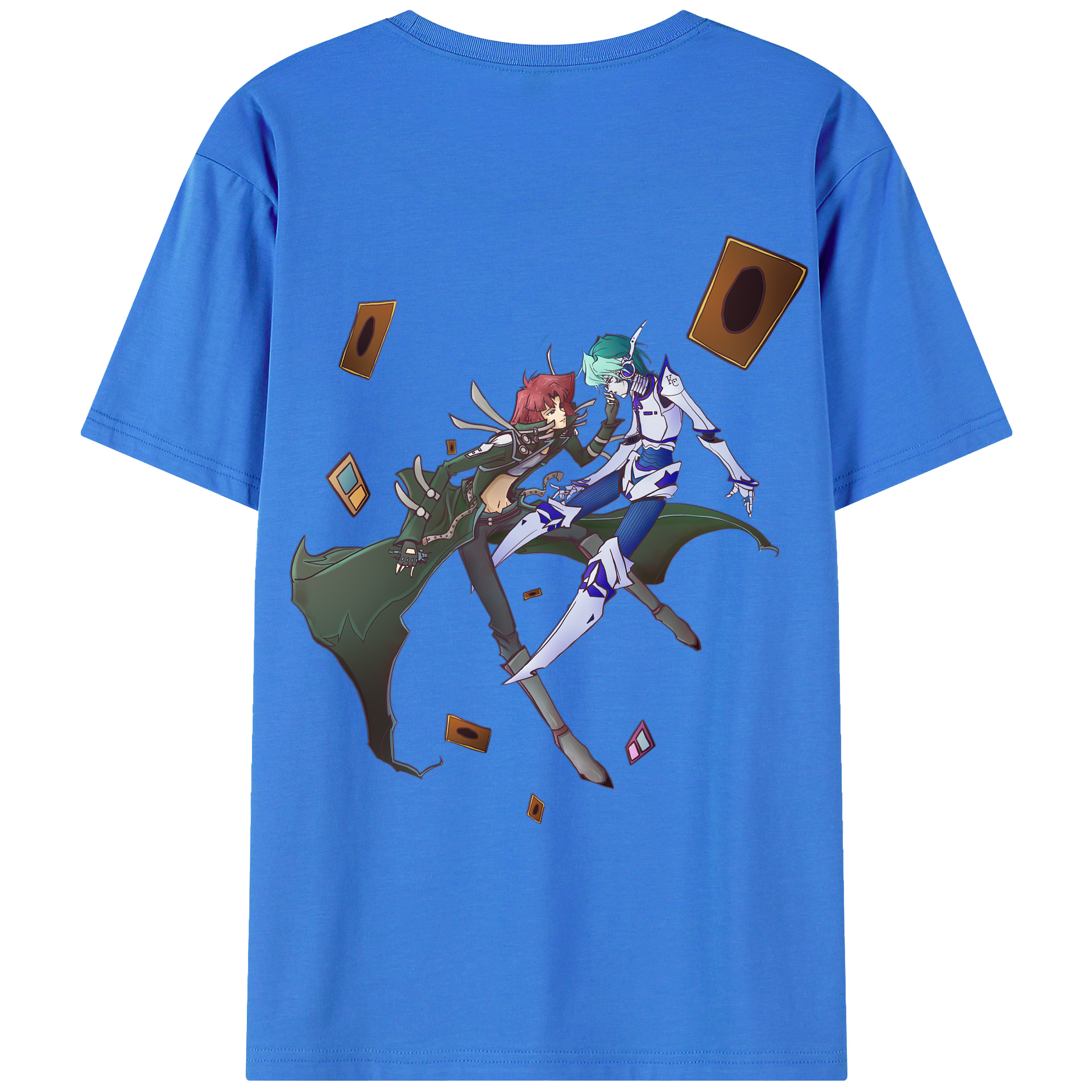 （画像用） 遊☆戯☆王 Yu-Gi-Oh! 綿100％ メンズ半袖Tシャツ（バックプリント） 通気性