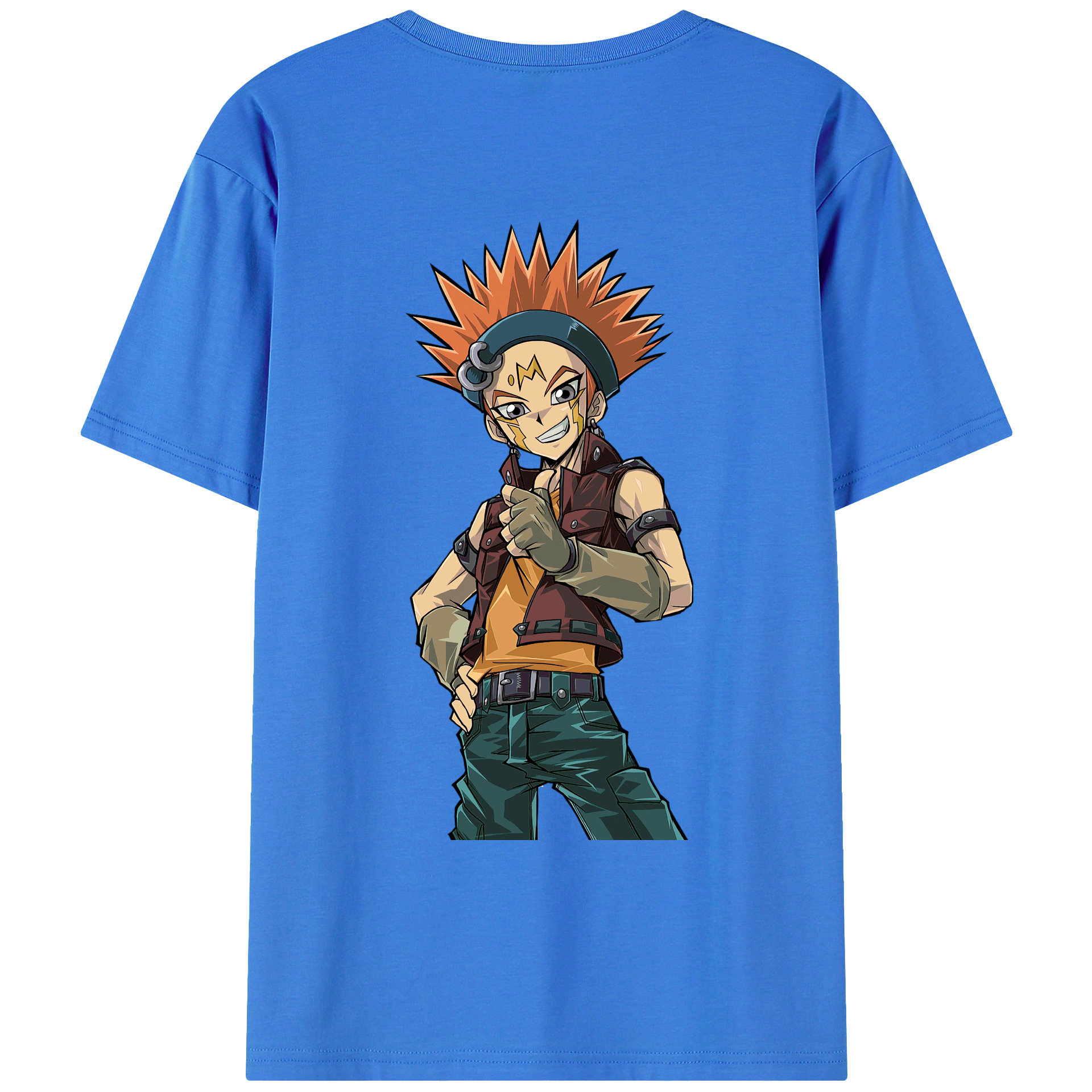 （画像用） 遊☆戯☆王 Yu-Gi-Oh! 綿100％ メンズ半袖Tシャツ（バックプリント） 通気性