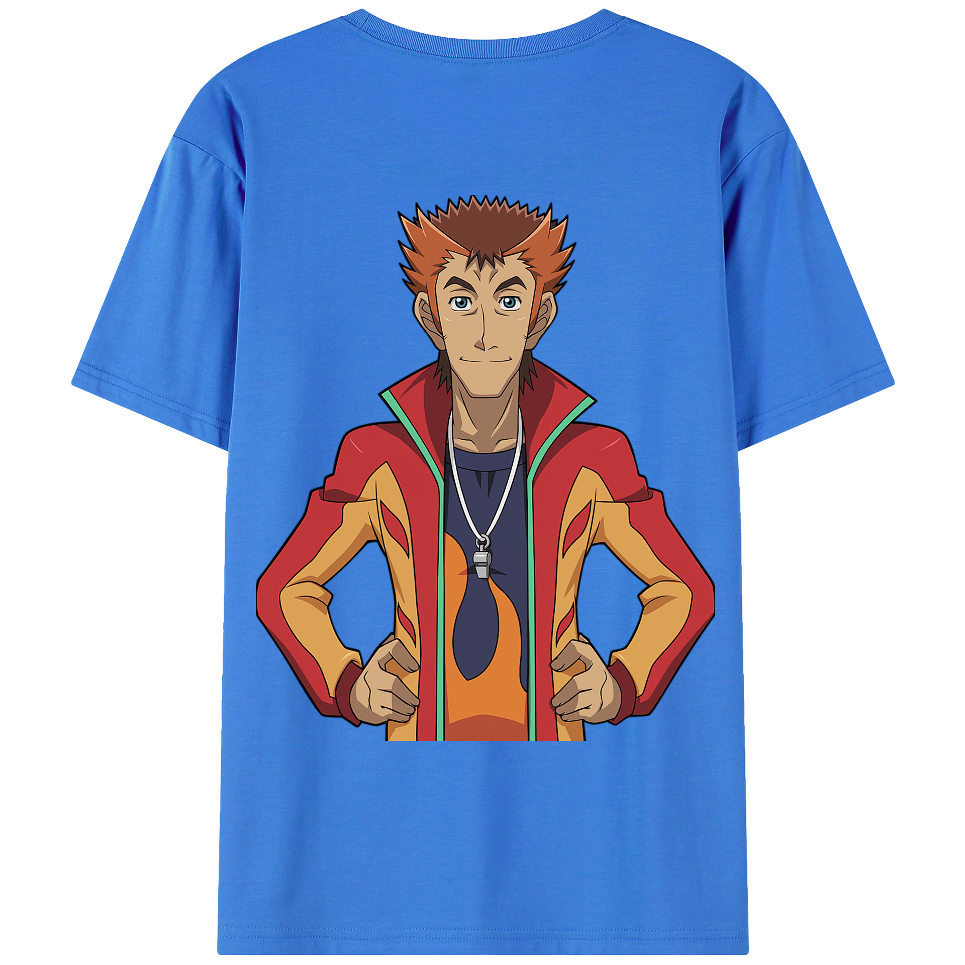 （画像用） 遊☆戯☆王 Yu-Gi-Oh! 綿100％ メンズ半袖Tシャツ（バックプリント） 通気性