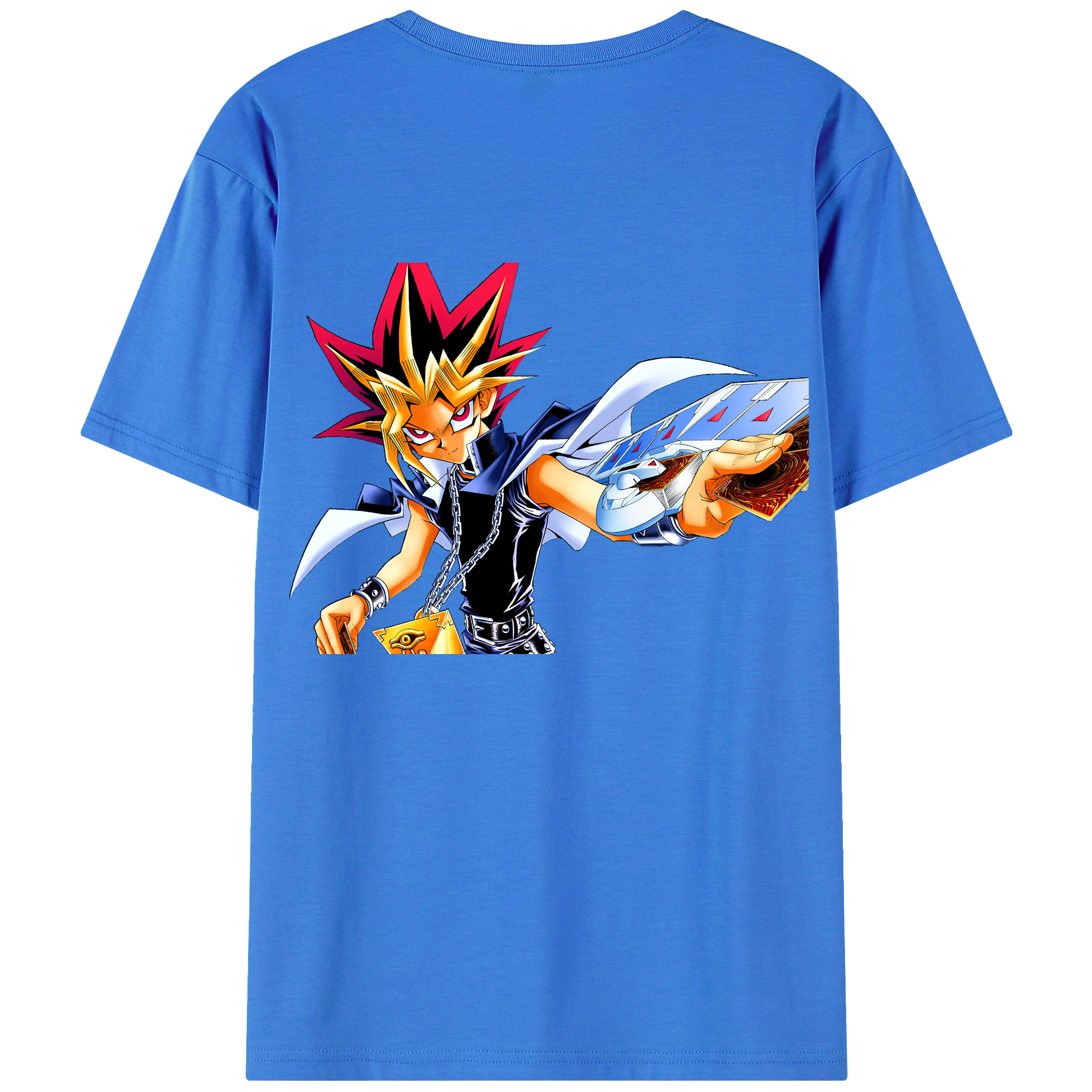 （画像用） 遊☆戯☆王 Yu-Gi-Oh! 綿100％ メンズ半袖Tシャツ（バックプリント） 通気性