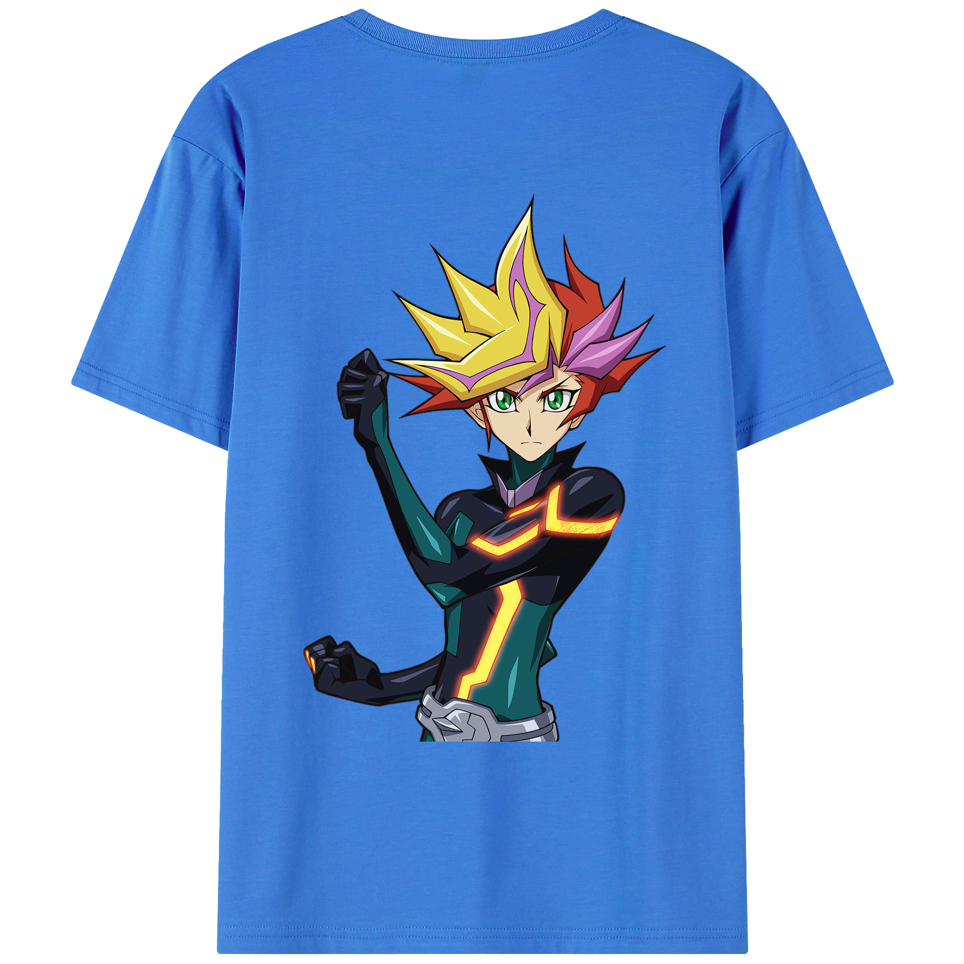 （画像用） 遊☆戯☆王 Yu-Gi-Oh! 綿100％ メンズ半袖Tシャツ（バックプリント） 通気性
