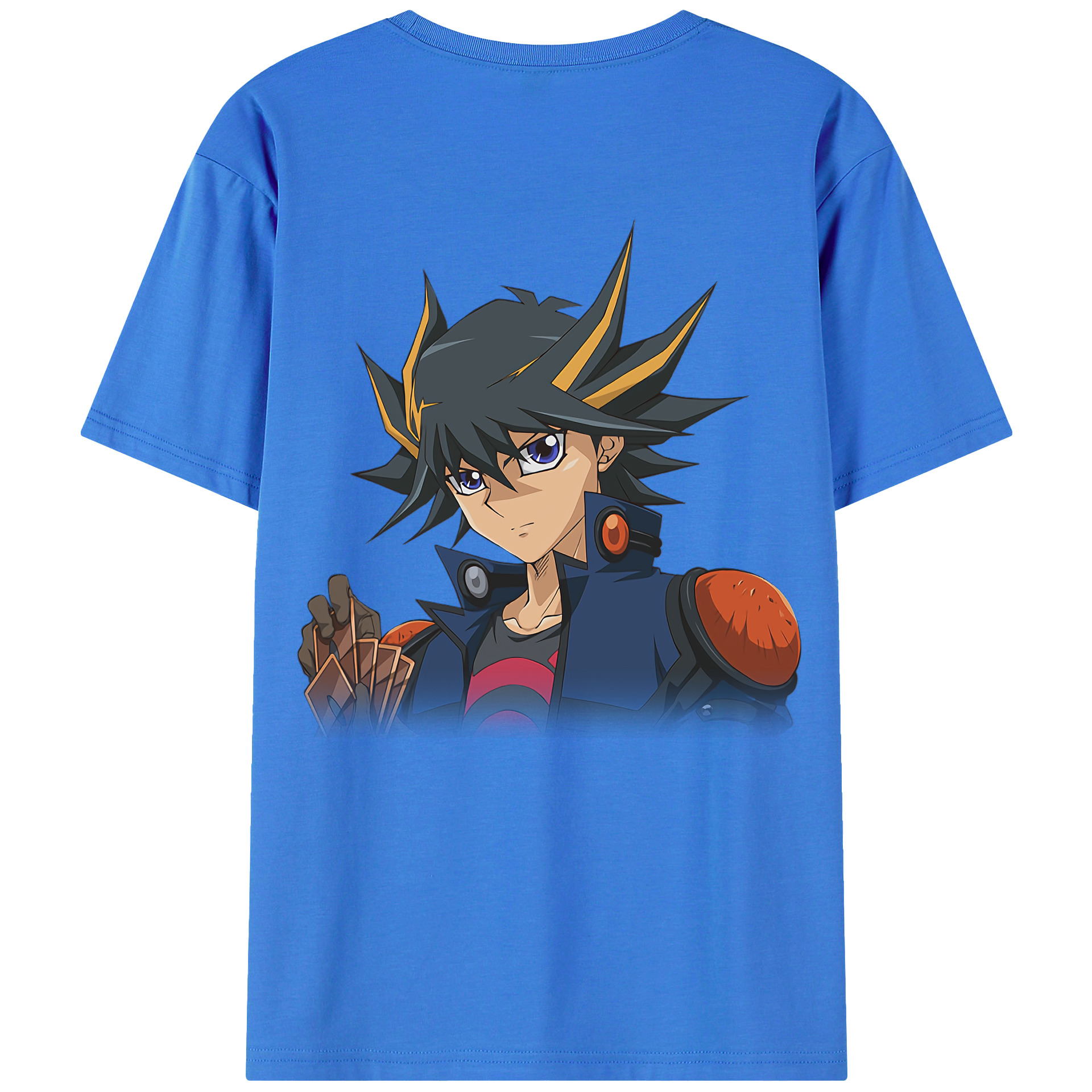 （画像用） 遊☆戯☆王 Yu-Gi-Oh! 綿100％ メンズ半袖Tシャツ（バックプリント） 通気性