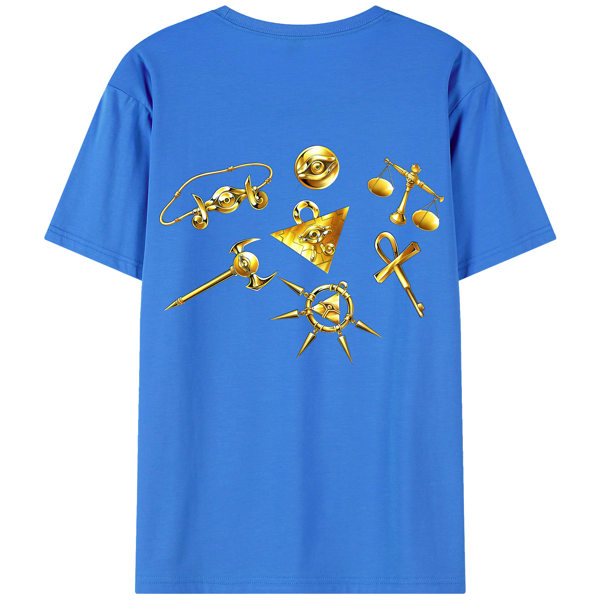 （画像用） 遊☆戯☆王 Yu-Gi-Oh! 綿100％ メンズ半袖Tシャツ（バックプリント） 通気性