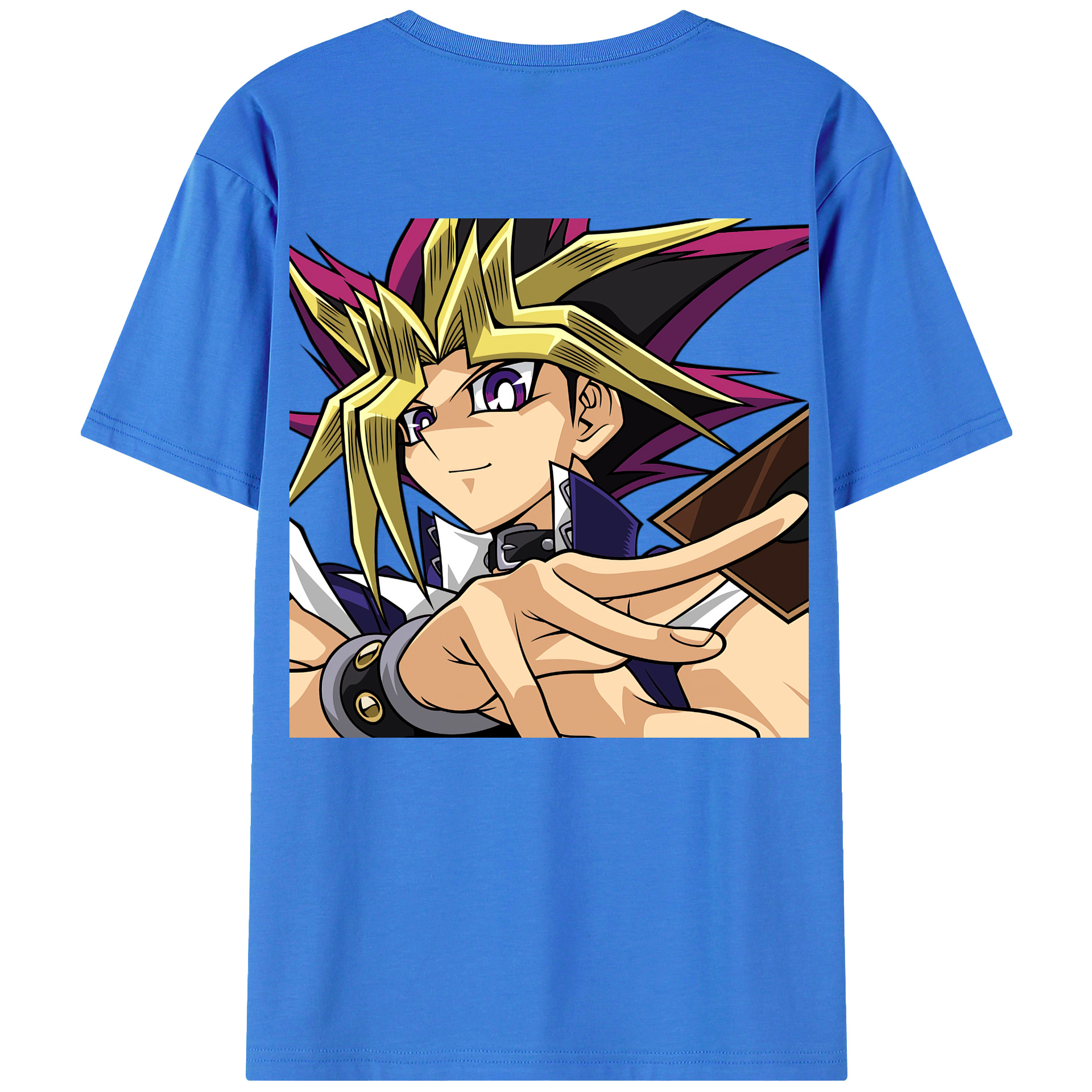 （画像用） 遊☆戯☆王 Yu-Gi-Oh! 綿100％ メンズ半袖Tシャツ（バックプリント） 通気性
