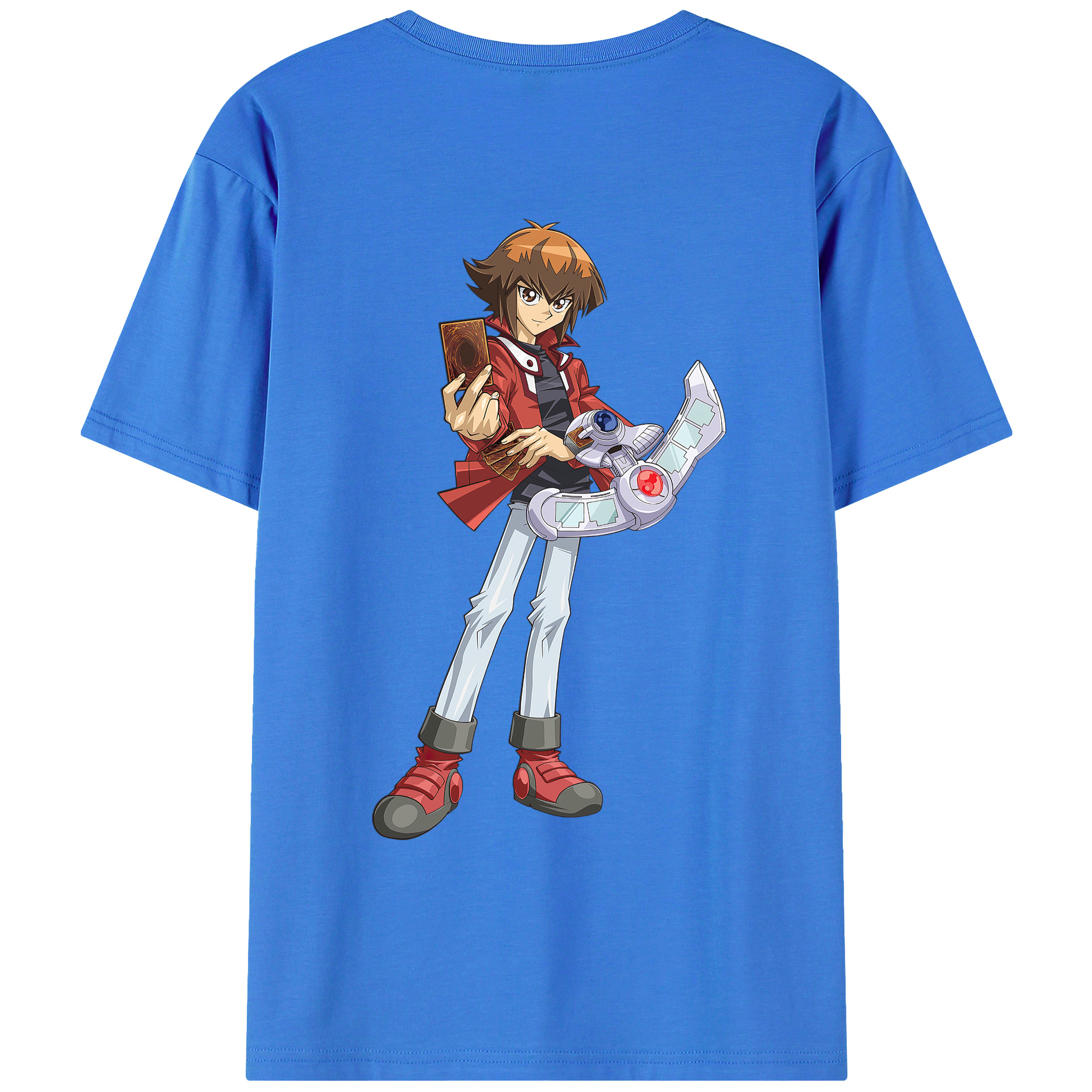 （画像用） 遊☆戯☆王 Yu-Gi-Oh! 綿100％ メンズ半袖Tシャツ（バックプリント） 通気性