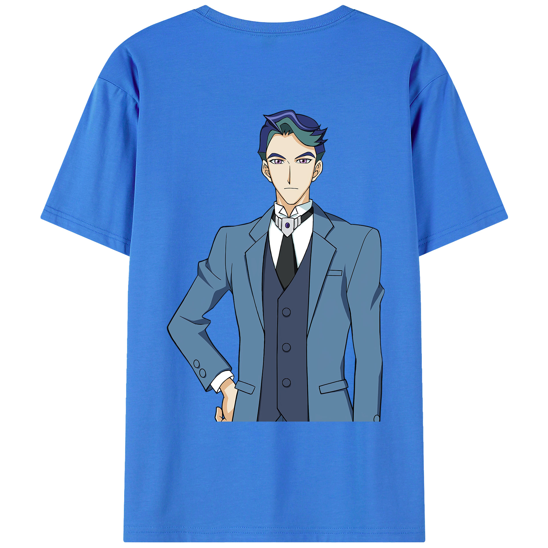 （画像用） 遊☆戯☆王 Yu-Gi-Oh! 綿100％ メンズ半袖Tシャツ（バックプリント） 通気性