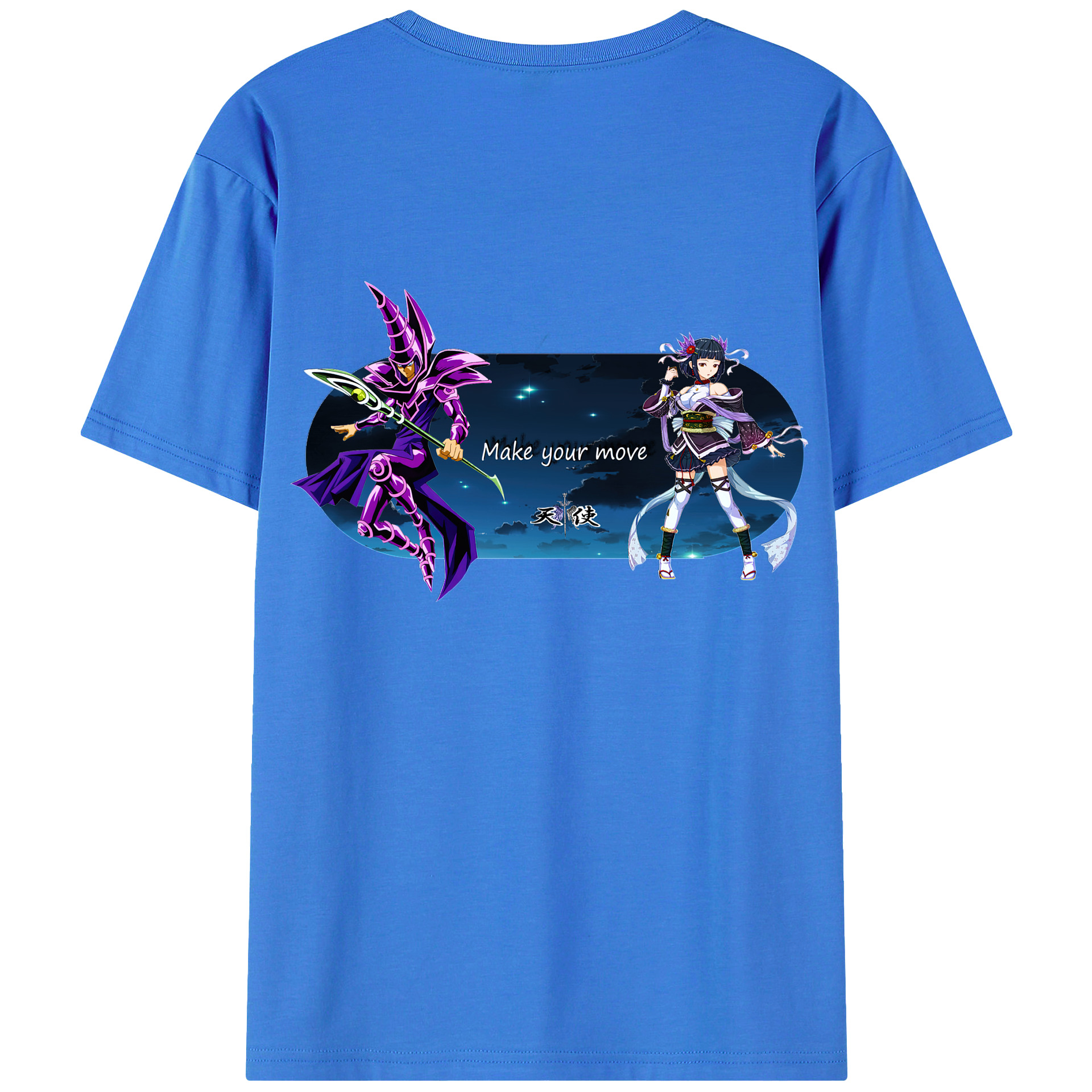 （画像用） 遊☆戯☆王 Yu-Gi-Oh! 綿100％ メンズ半袖Tシャツ（バックプリント） 通気性