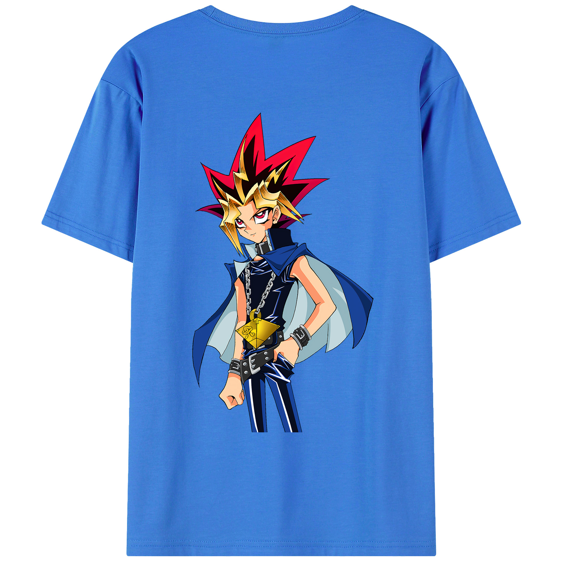 （画像用） 遊☆戯☆王 Yu-Gi-Oh! 綿100％ メンズ半袖Tシャツ（バックプリント） 通気性