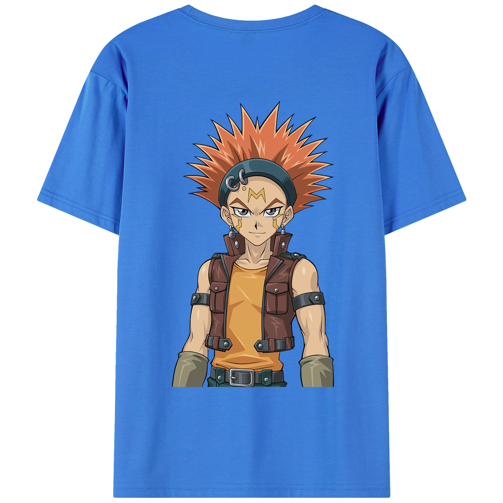 （画像用） 遊☆戯☆王 Yu-Gi-Oh! 綿100％ メンズ半袖Tシャツ（バックプリント） 通気性