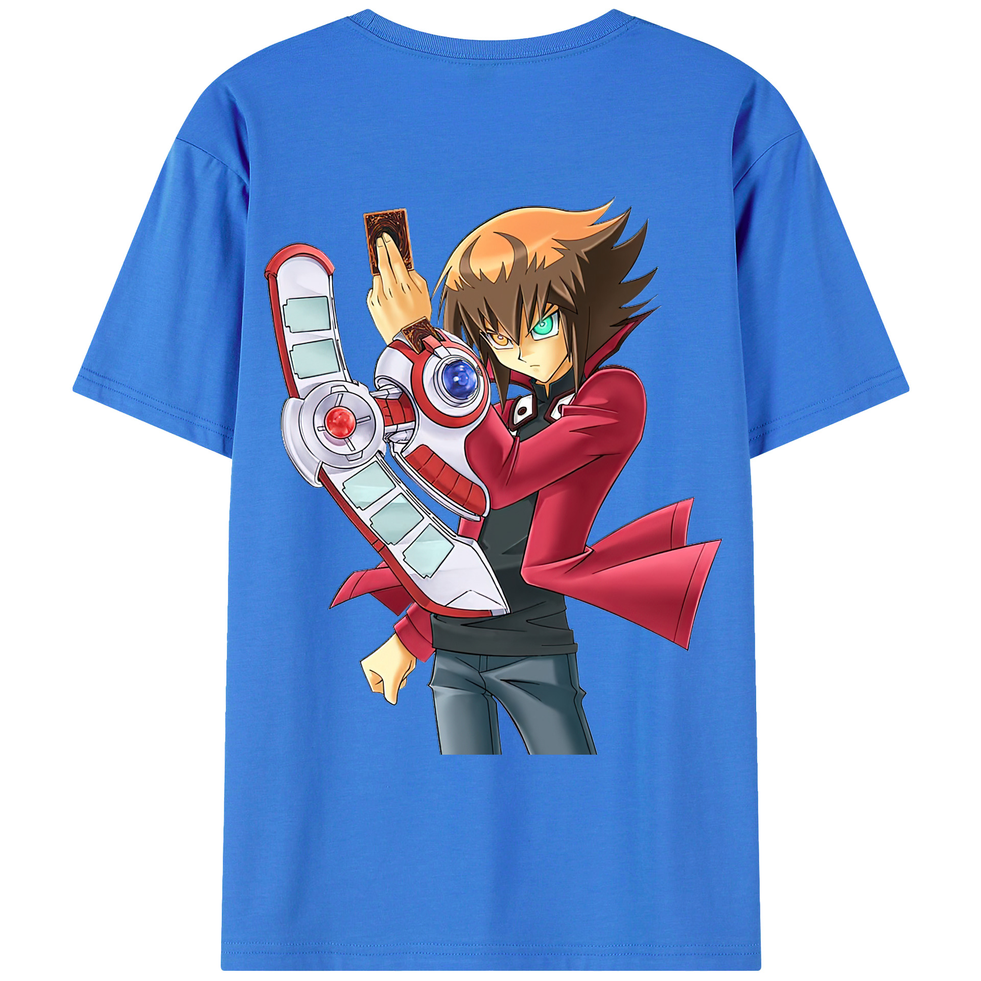 （画像用） 遊☆戯☆王 Yu-Gi-Oh! 綿100％ メンズ半袖Tシャツ（バックプリント） 通気性