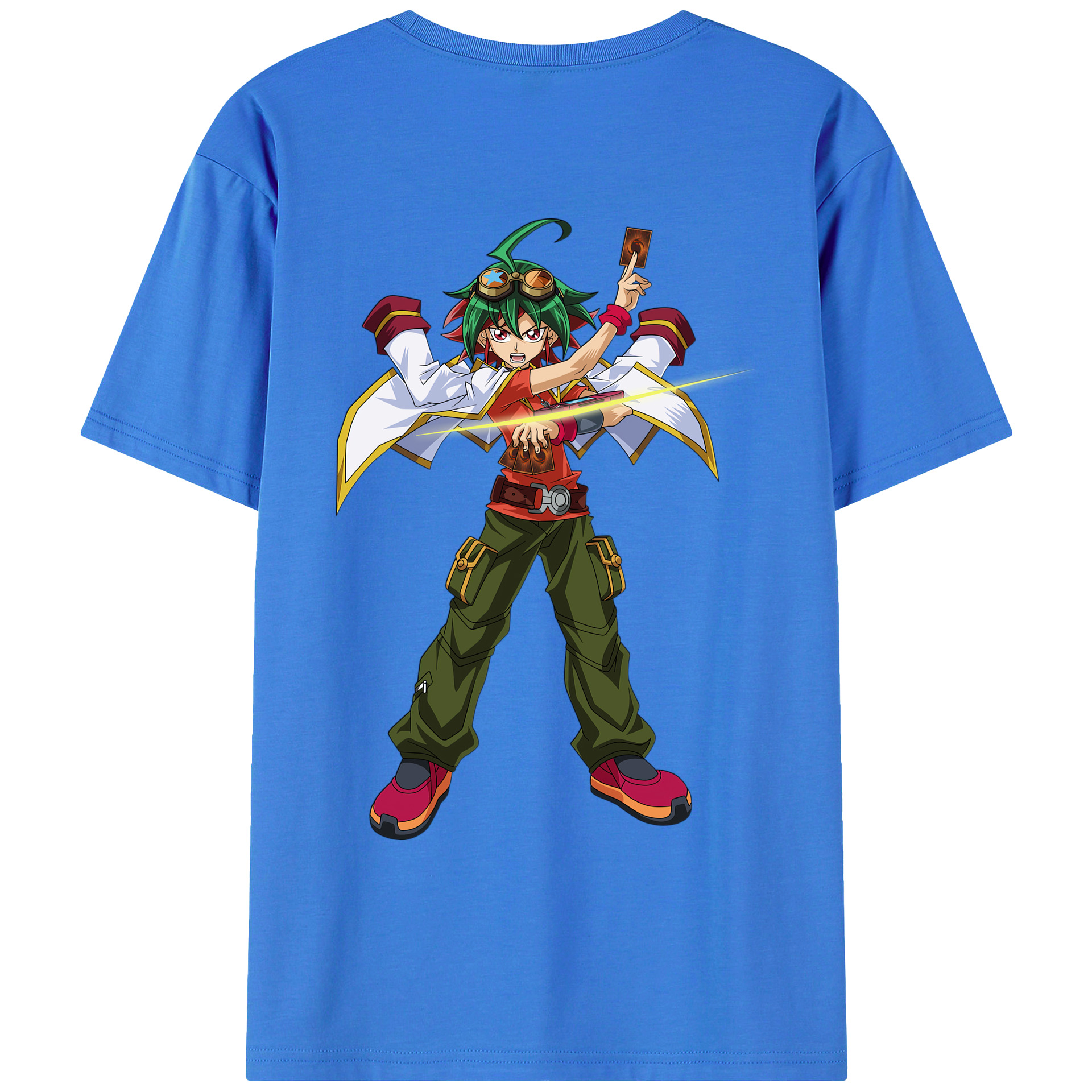 （画像用） 遊☆戯☆王 Yu-Gi-Oh! 綿100％ メンズ半袖Tシャツ（バックプリント） 通気性