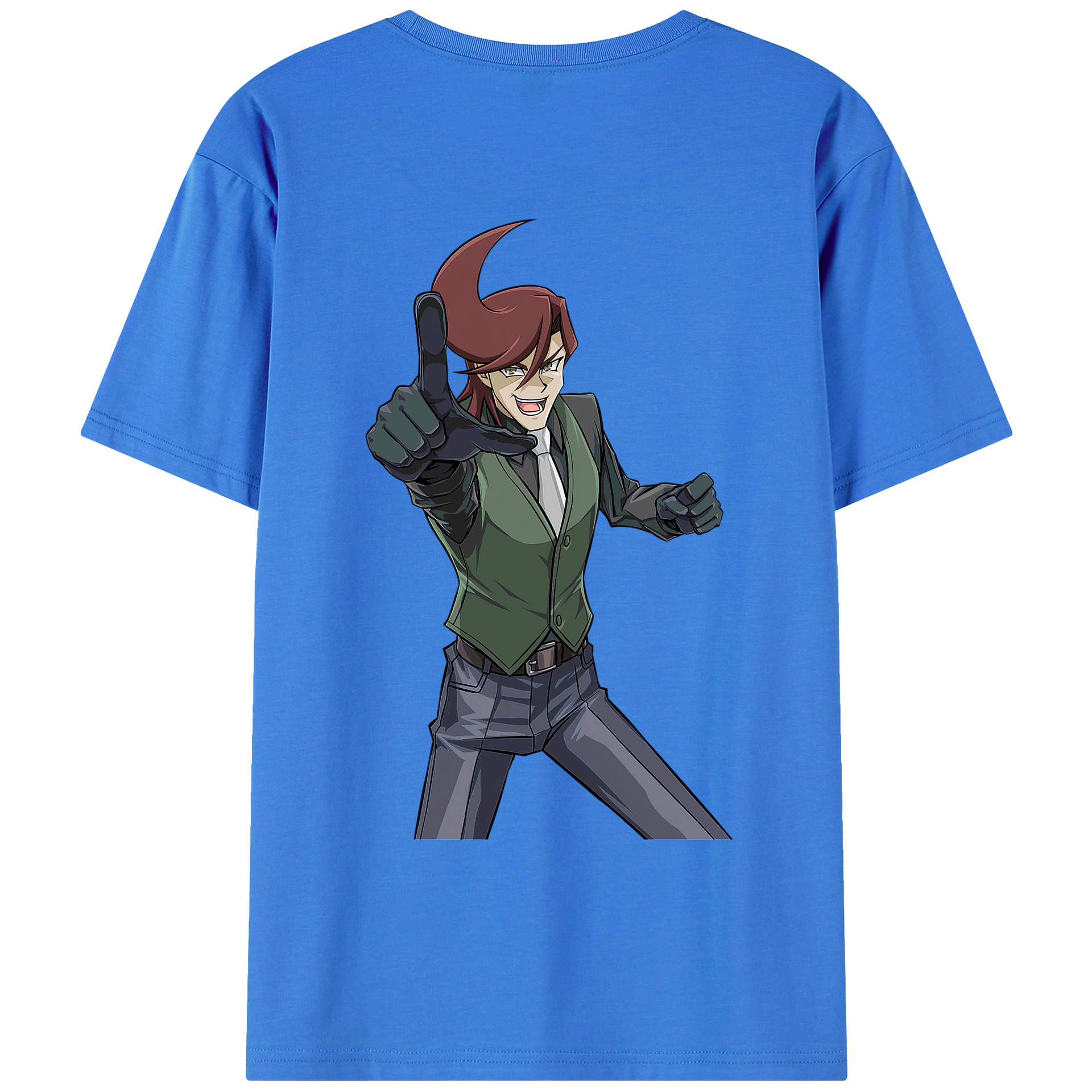 （画像用） 遊☆戯☆王 Yu-Gi-Oh! 綿100％ メンズ半袖Tシャツ（バックプリント） 通気性