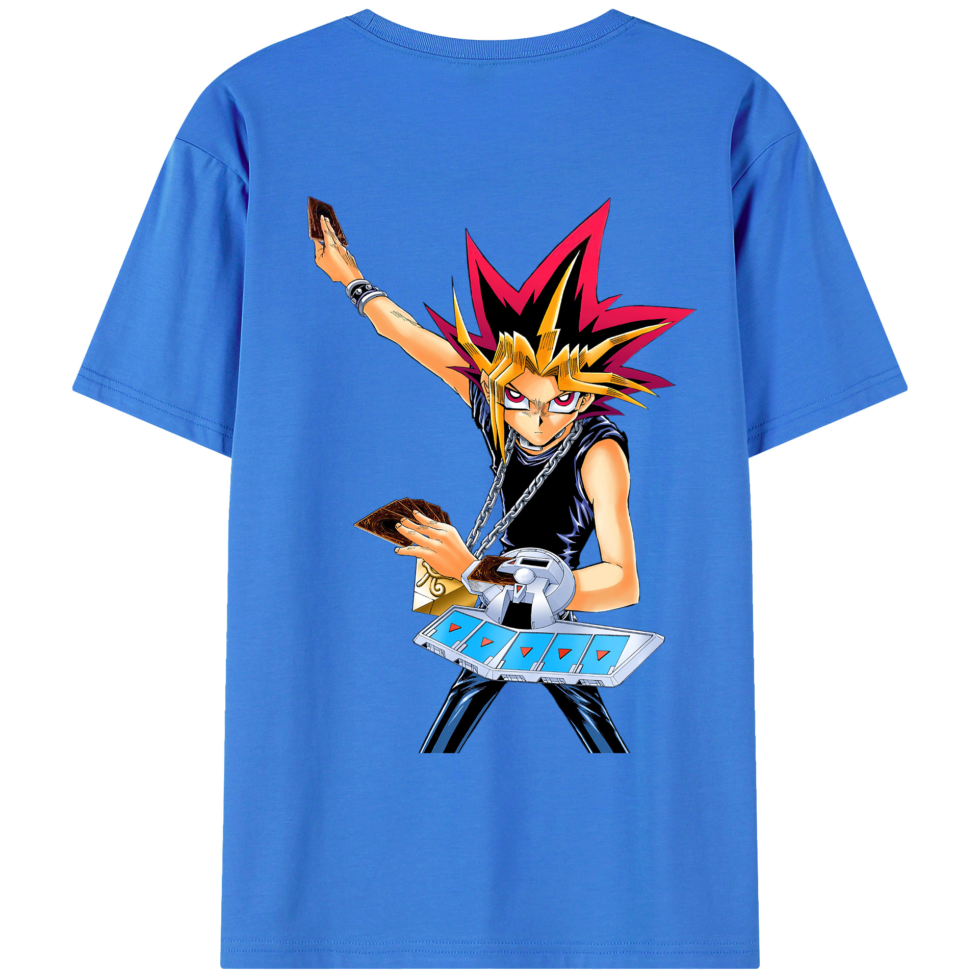 （画像用） 遊☆戯☆王 Yu-Gi-Oh! 綿100％ メンズ半袖Tシャツ（バックプリント） 通気性