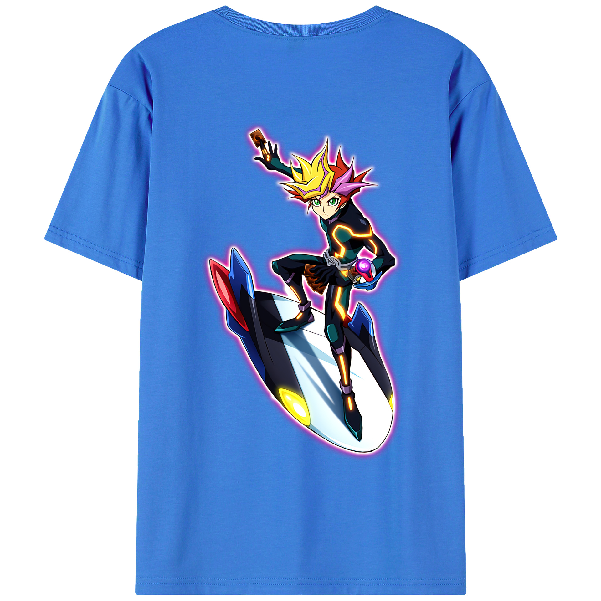 （画像用） 遊☆戯☆王 Yu-Gi-Oh! 綿100％ メンズ半袖Tシャツ（バックプリント） 通気性