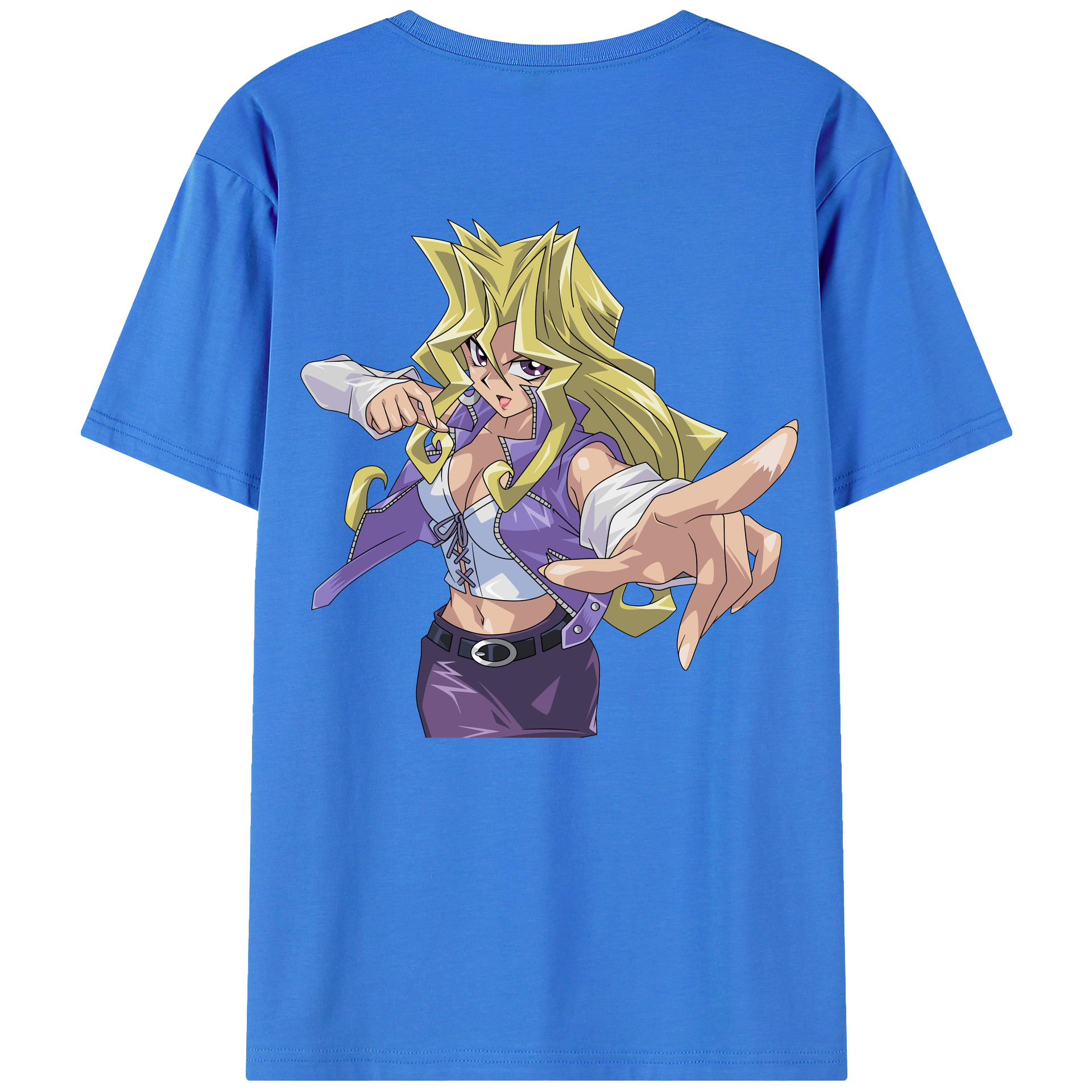 （画像用） 遊☆戯☆王 Yu-Gi-Oh! 綿100％ メンズ半袖Tシャツ（バックプリント） 通気性