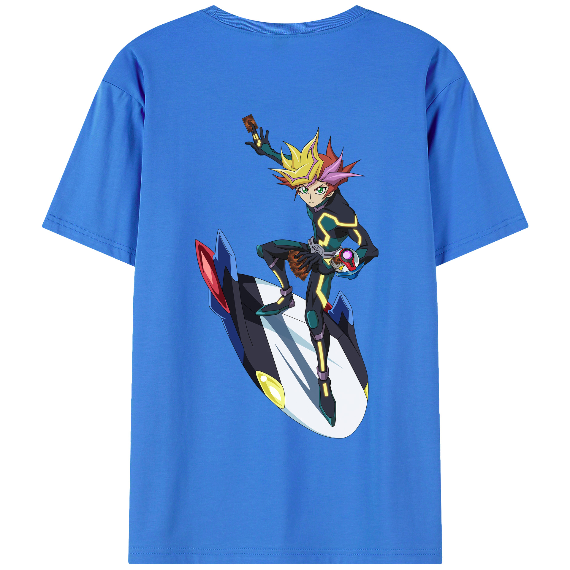 （画像用） 遊☆戯☆王 Yu-Gi-Oh! 綿100％ メンズ半袖Tシャツ（バックプリント） 通気性